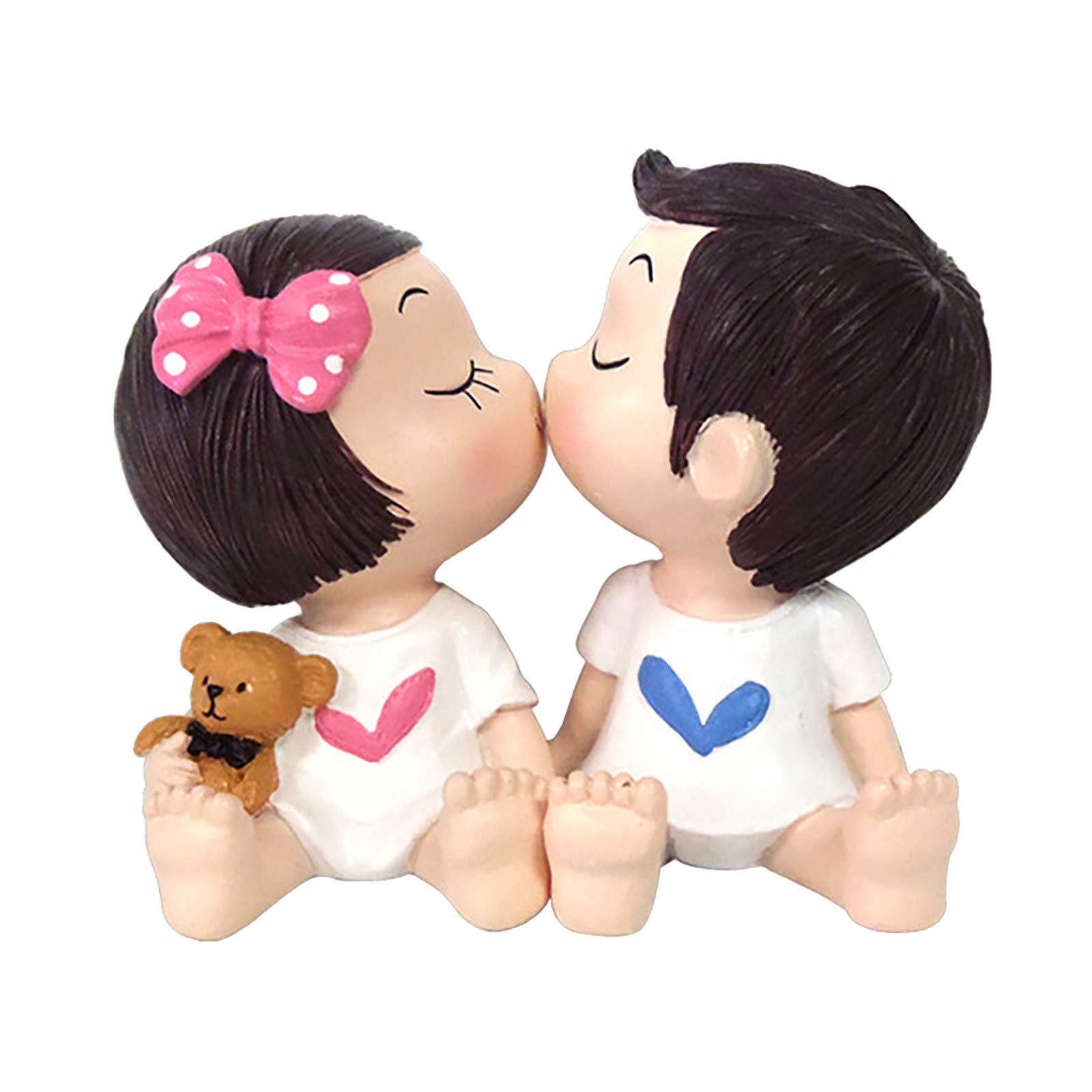 Valentine's Day Cake Couple Doll Decor - Sweet Classroom & Bedroom Ornaments for Romantic Scenes, Wall Hanging & Tabletop Decoration