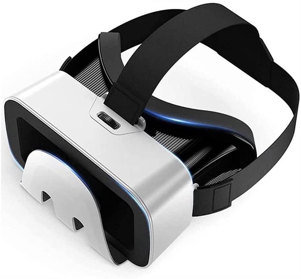 VR Glasses for 3D Movies & Gaming - Virtual Reality Headset Compatible with iPhone & Android Phones (4.7-6.0 inch) - HD Immersive Experience for Movies, Games & Virtual Tours - White
