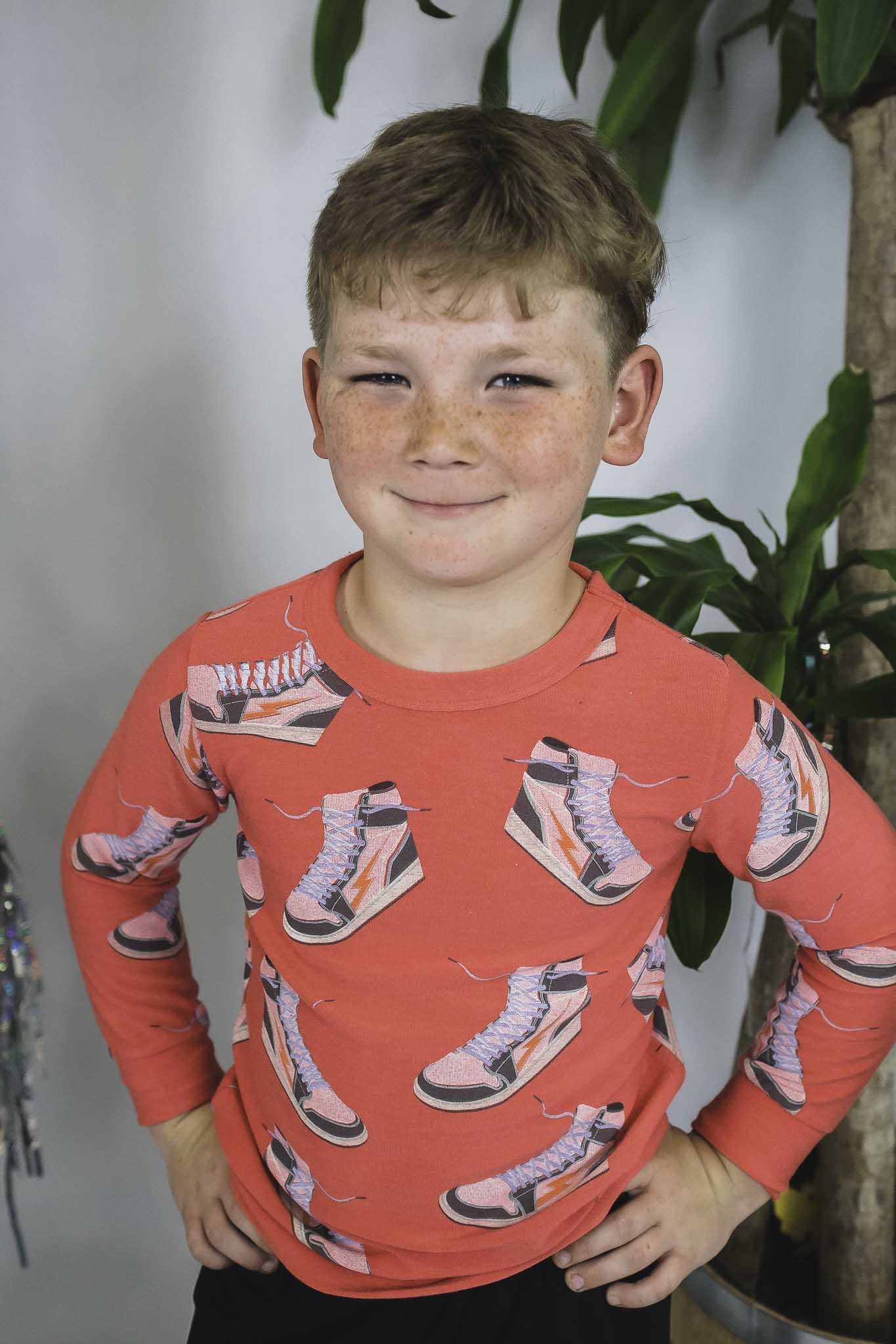 Flame Sneaker Time Crewneck Sweatshirt for Toddler Boys - Soft & Stylish Pullover for Kids - Perfect for Playdates, School & Casual Outings