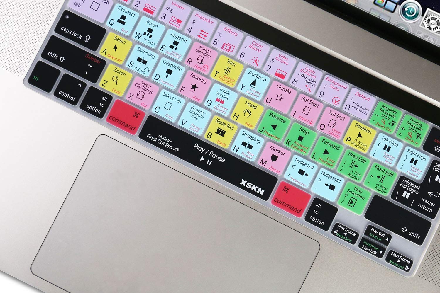 Final Cut Pro Shortcut Keyboard Cover for MacBook Pro 16