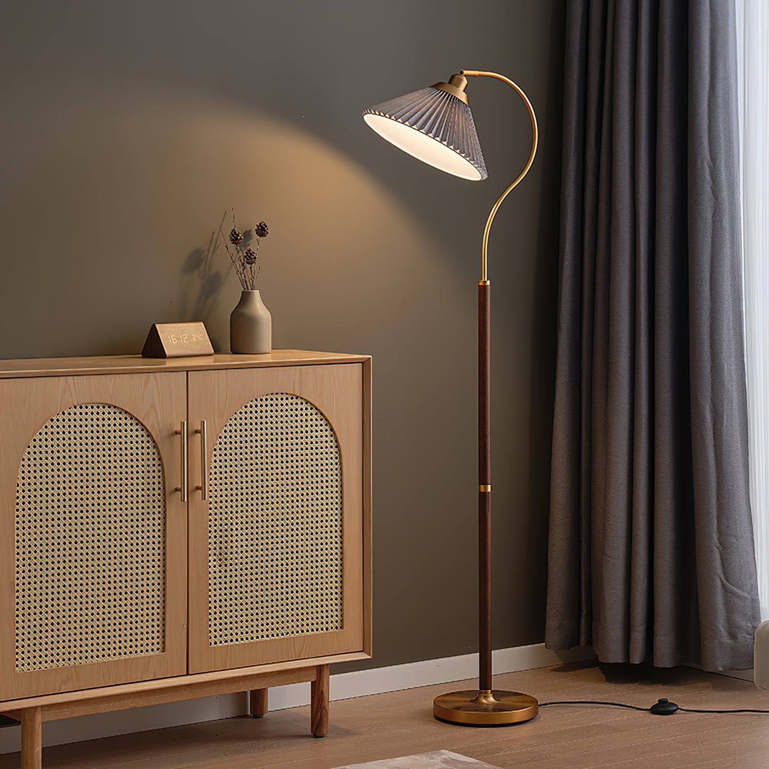 Florence Floor Lamp - Modern LED Standing Light with Adjustable Brightness for Living Room, Bedroom & Office | Energy Efficient Home Decor Lighting