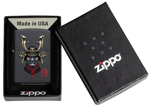 Zippo Lighter - Samurai Helmet Design Windproof Refillable Metal Lighter for Outdoor Camping, Hiking & Everyday Carry (ECDC)