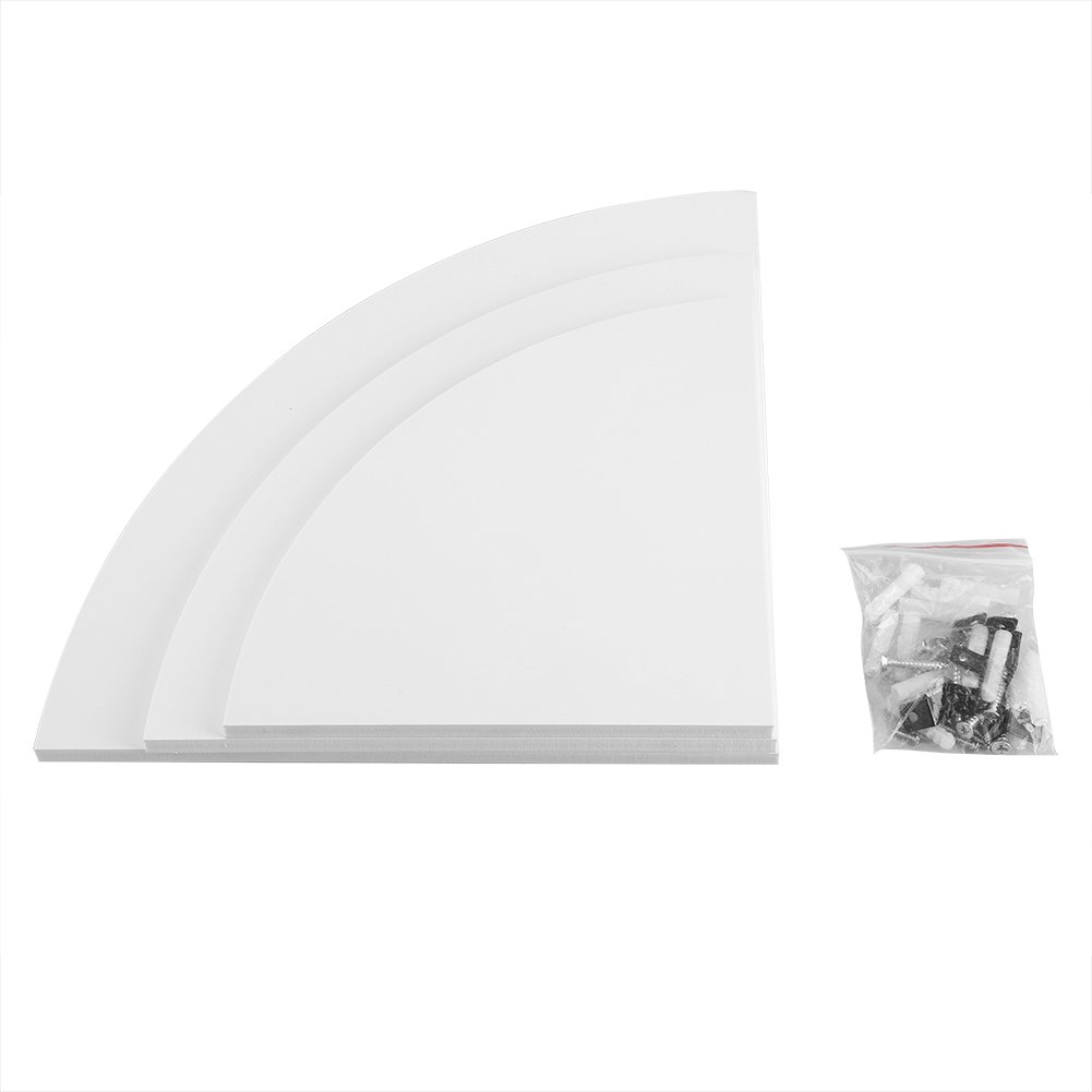 3-Tier Corner Wall Shelf - Floating Display Shelf for Home Decor, Books & Photo Frames | Space-Saving Storage Solution for Living Room, Bedroom & Bathroom | 7.48x7.48x7.28 Inches