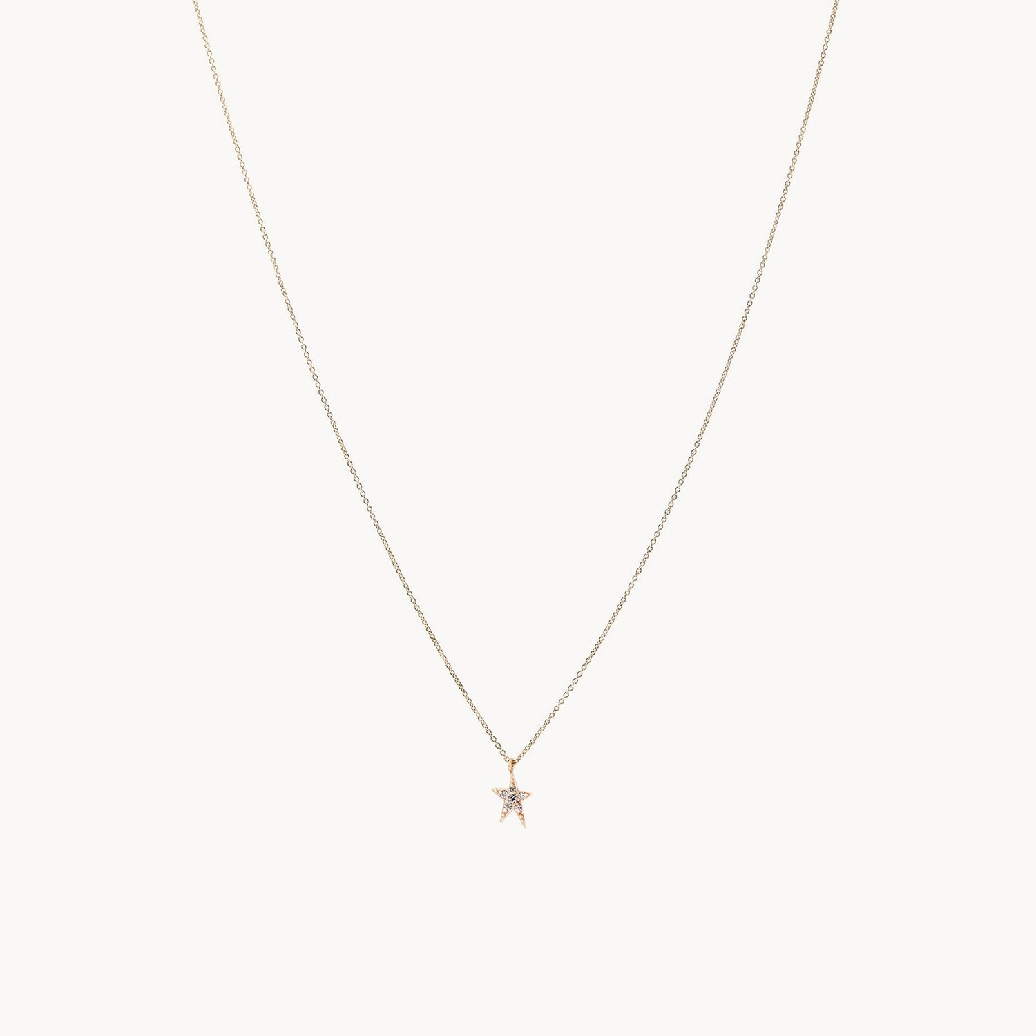 14K Yellow Gold Guidance Pave Star Pendant Necklace - Elegant Jewelry for Women, Perfect for Gifts, Parties & Everyday Wear