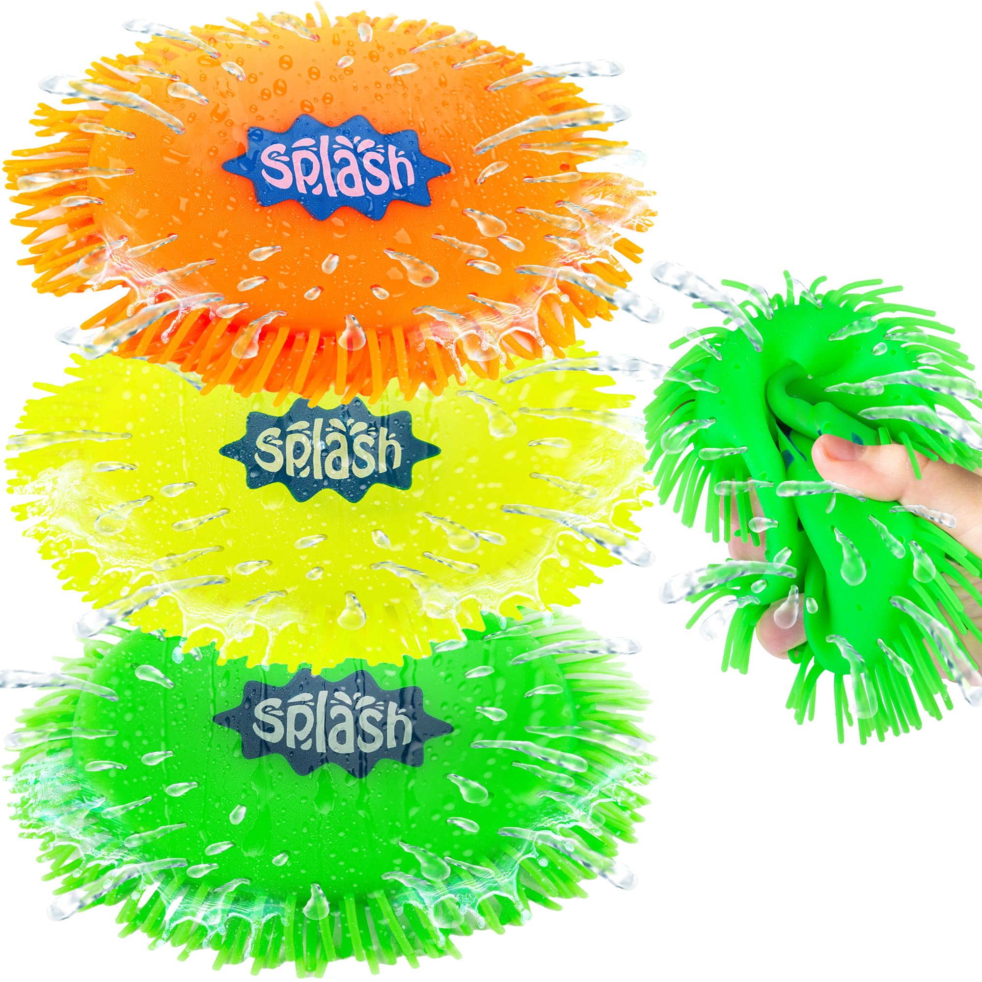 **ArtCreativity Splash Water Flying Disc Toys - Set of 3 Colorful Water Splashing Frisbees for Kids & Adults - Fun Outdoor Summer Games, Pool, Beach, and Backyard Water Play**