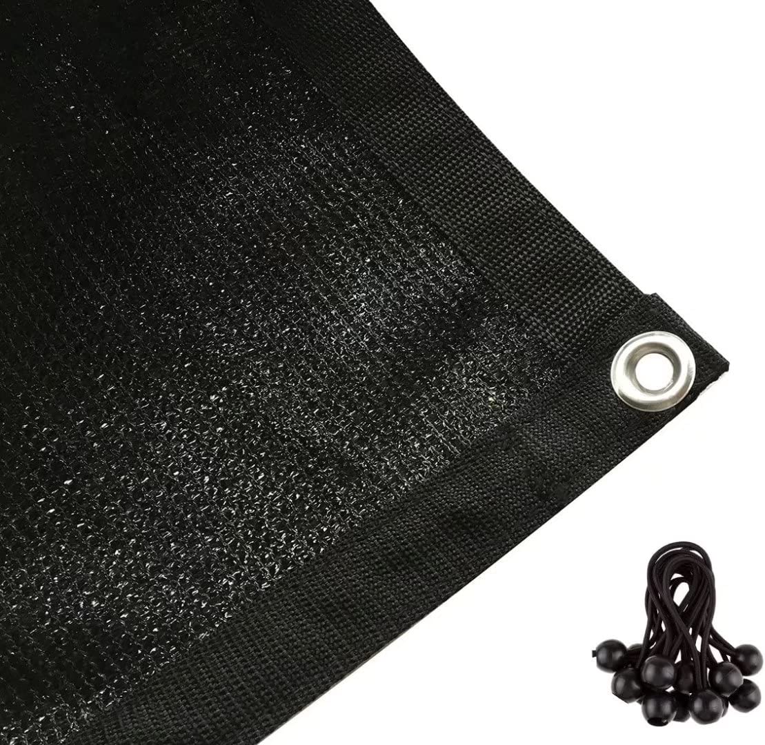 Shatex Privacy Screen Sun Shade Cloth - 8’ x 12’ Black Taped Edge with Grommets - UV Block Mesh for Pergola, Awning, Patio & Window Cover - Perfect for Outdoor Privacy, Sun Protection & Garden Shade