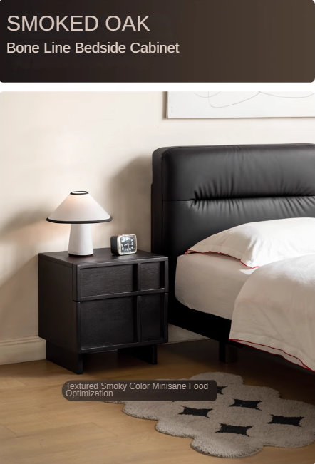 Solid Black Walnut Wood Nightstand with Drawer - Caluswood Bedside Table for Bedroom Storage | Perfect for Small Spaces, Apartment Living & Modern Home Decor
