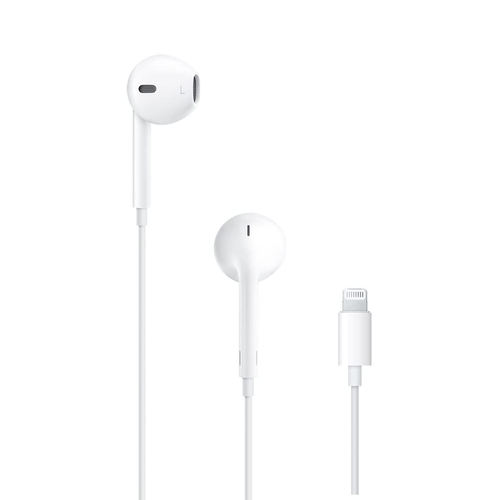 Apple EarPods with Lightning Connector - Wired Earbuds for iPhone with Built-in Remote for Music, Calls & Volume Control | Perfect for Workouts, Commuting & Hands-Free Calling
