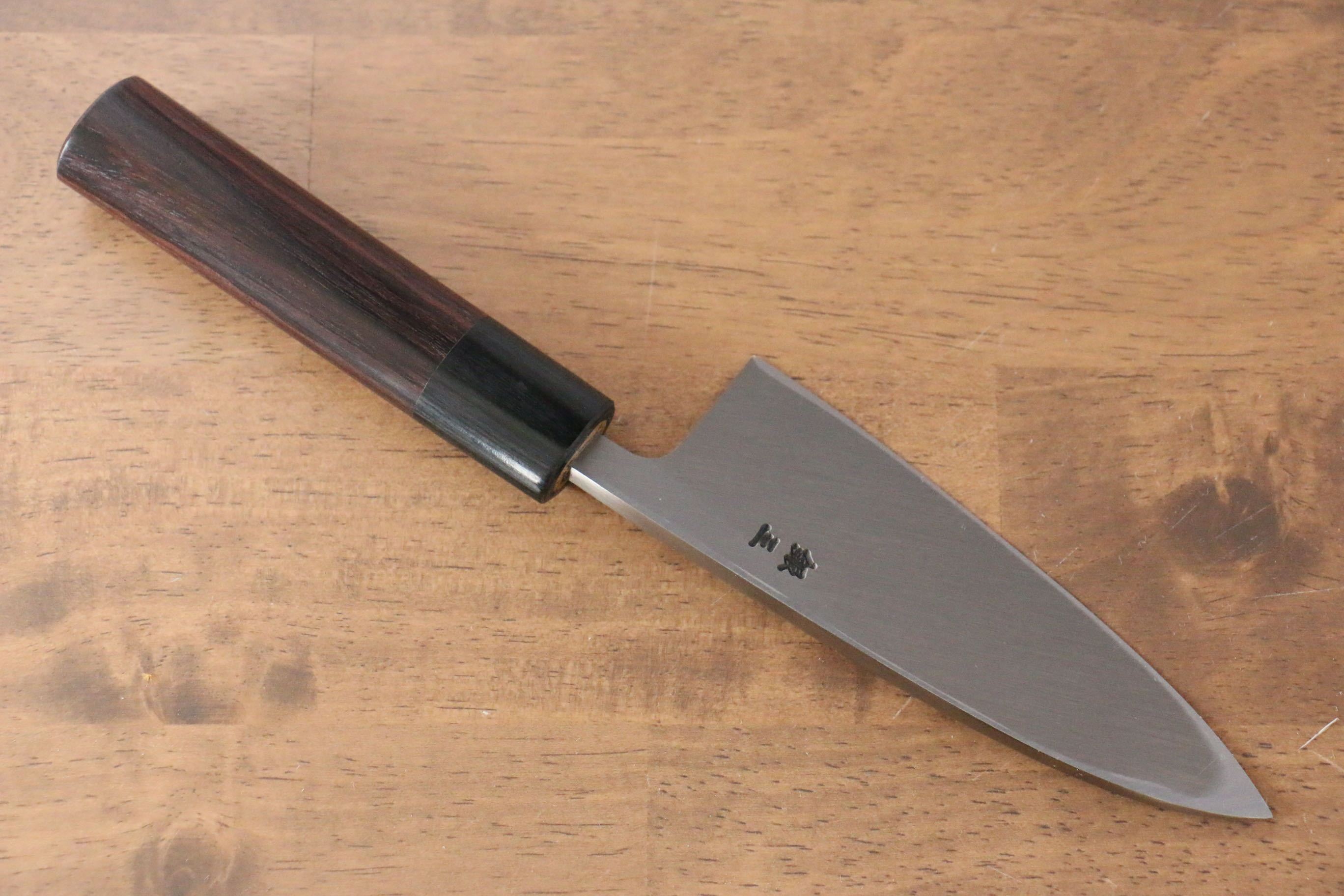 Premium Jikko Silver Steel No.3 Deba Knife 120mm - Japanese Professional Chef Knife with Shitan Handle for Sushi, Fish Filleting & Precision Cutting