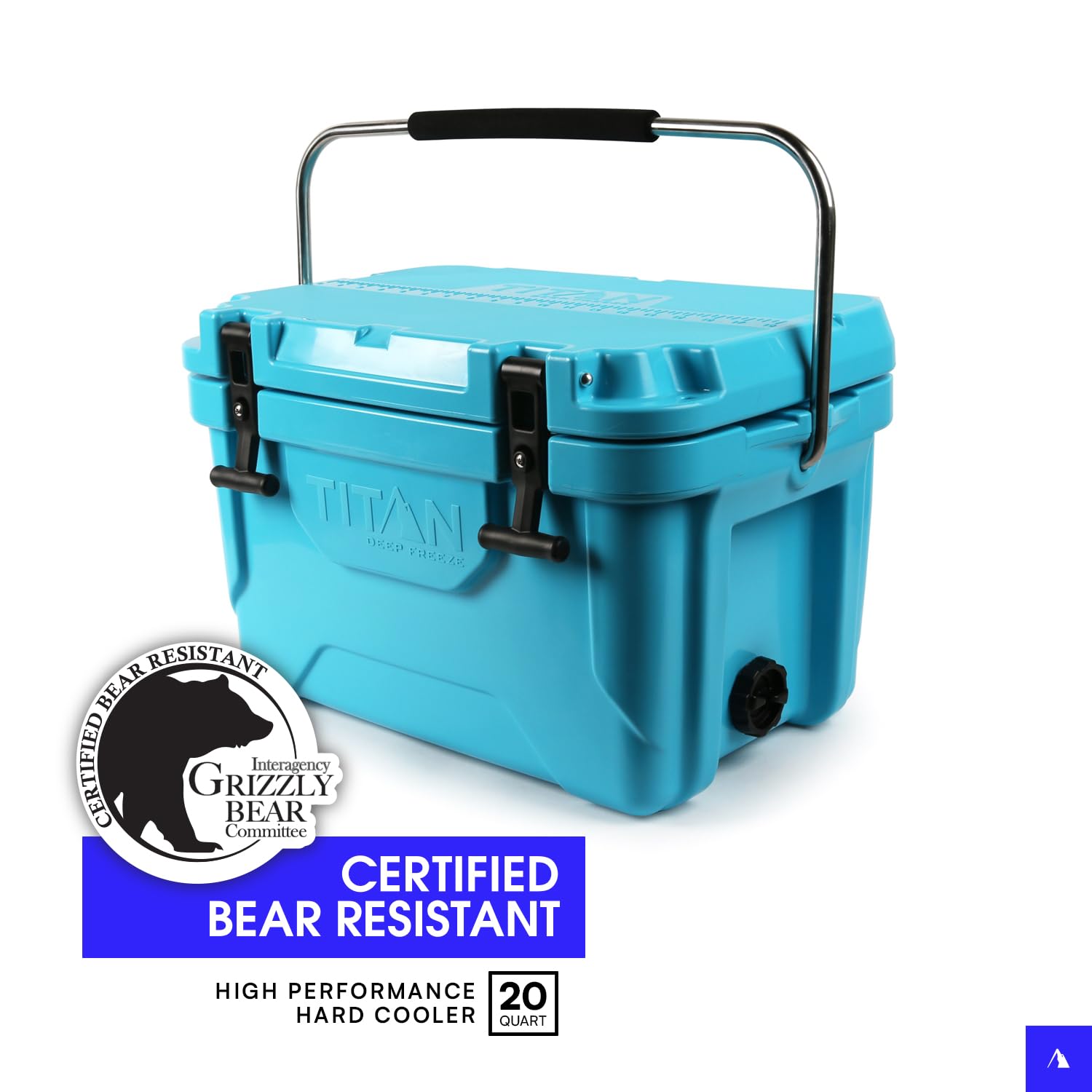 Titan Hard Ice Chest Cooler - Heavy Duty Roto-Molded Cooler with Microban Protection & Deep Freeze Insulation for Camping, Fishing, Tailgating and Outdoor Adventures