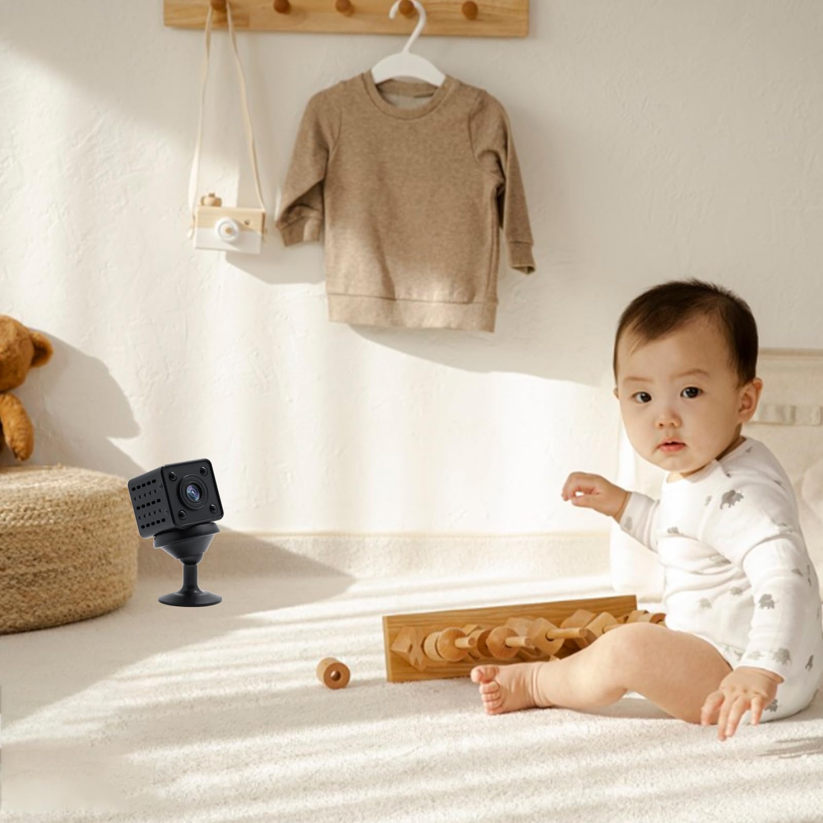 Best HD Baby Monitor with Motion Detection & Night Vision - Rechargeable Security Camera for Babies, Pets, and Home Surveillance - Indoor Use for Nursery, Bedroom, and Living Room