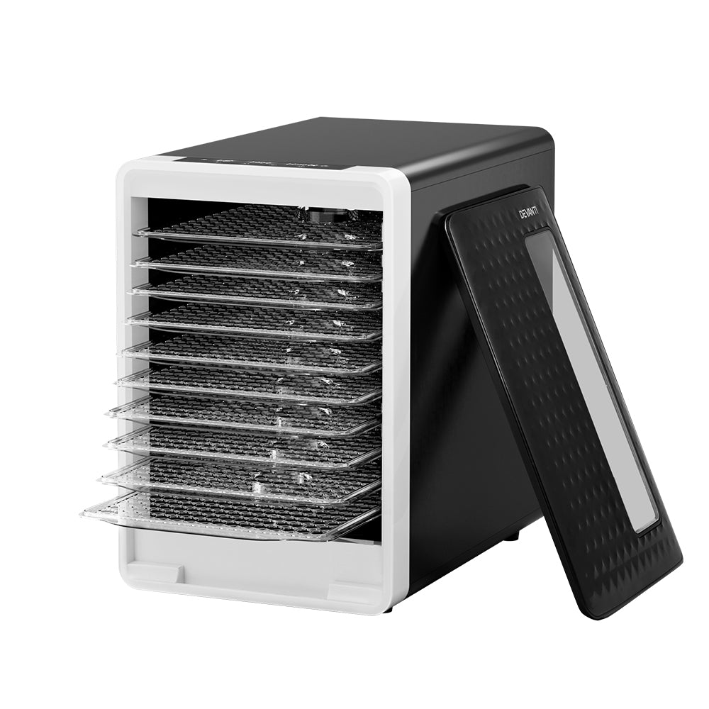 Devanti 10-Tray Food Dehydrator for Jerky, Fruits & Herbs - Electric Food Dryer Machine for Healthy Snacks, Camping & Home Use