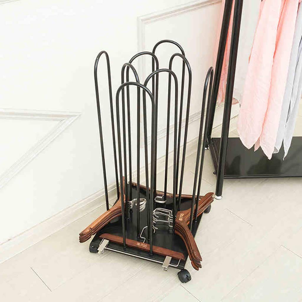 Movable Hanger Stacker Stand with 4 Wheels - Heavy Duty Closet Organizer Holds 120 Hangers - Space Saving Wardrobe Storage Solution for Bedroom, Laundry Room & Closet Organization