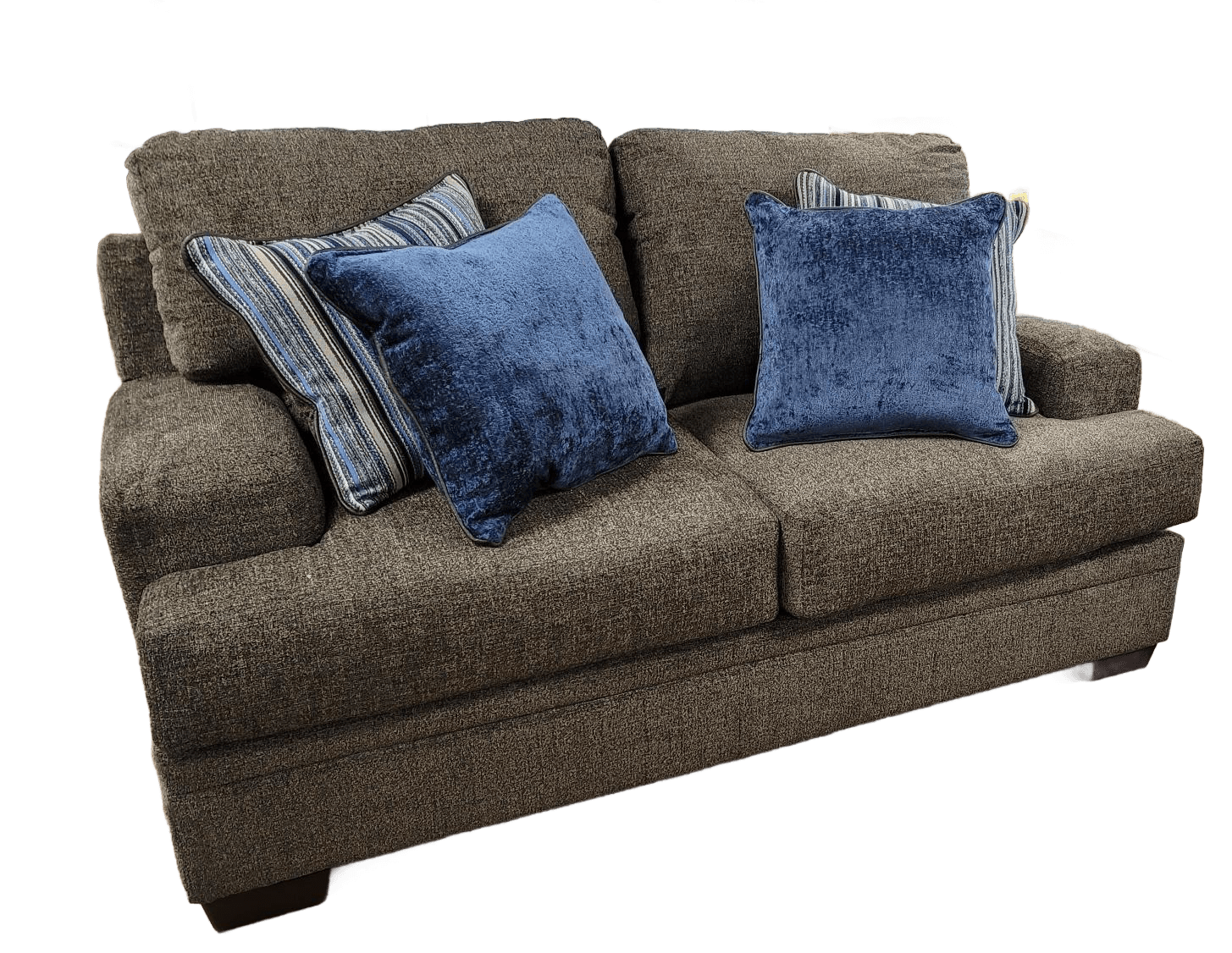 Dewey Brindle Loveseat and Sofa 8875 - Modern Upholstered Living Room Furniture Set for Small Spaces, Perfect for Apartments and Cozy Homes