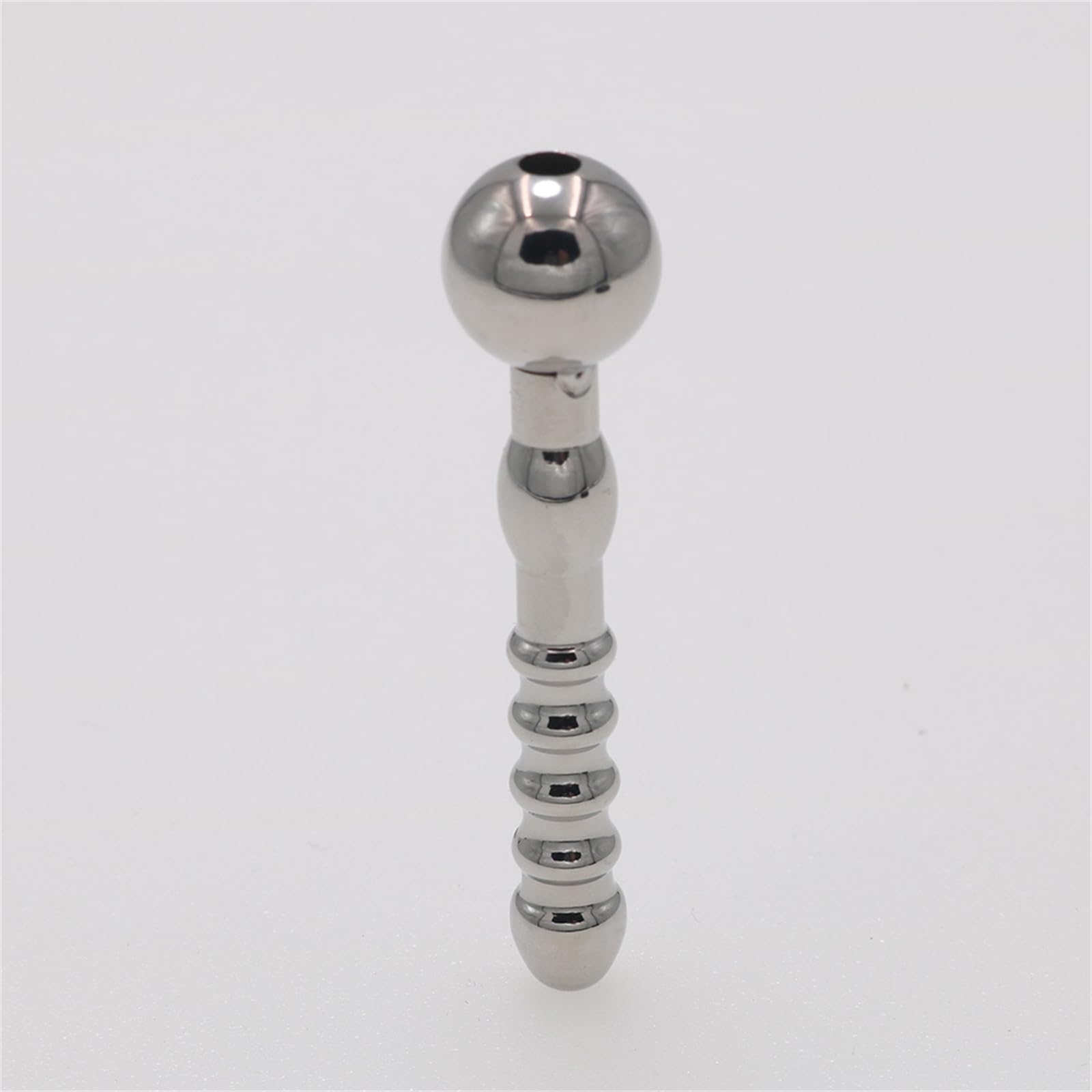 Stainless Steel Hollow Horse Eye Rod Urethral Plug Catheter - Short Men's Metal Penis Sex Toy for BDSM & Medical Play Scenarios