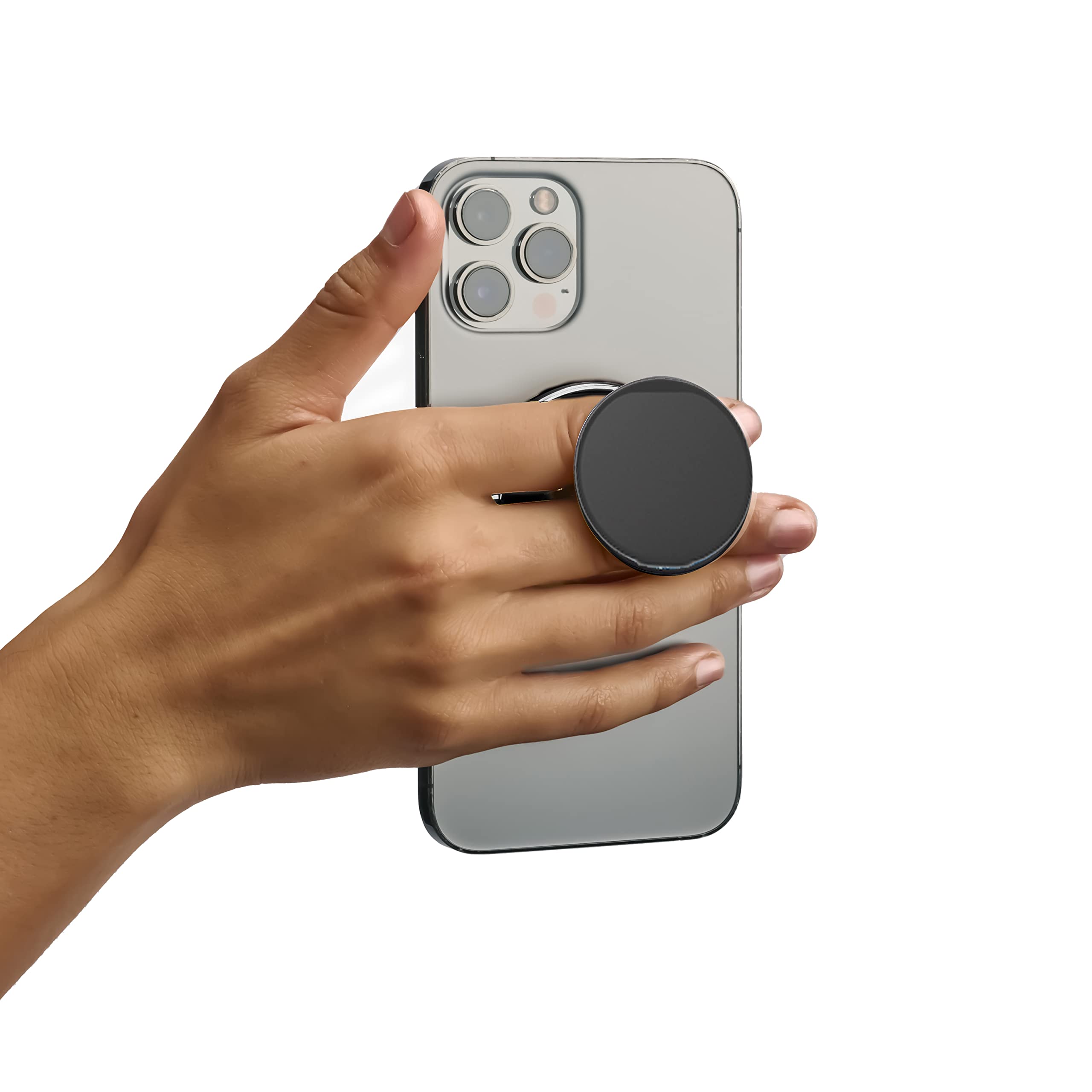 HANDL New York: Black - Handl O x POPL - Phone Grip and Stand for Smartphone, Perfect for Hands-Free Viewing and Secure Grip