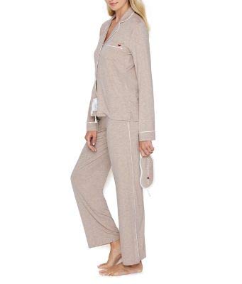 PJ Salvage Women's Super Soft Modal Long Sleeve Pajama Set - Cozy Sleepwear for Relaxing at Home & Lounging Comfort
