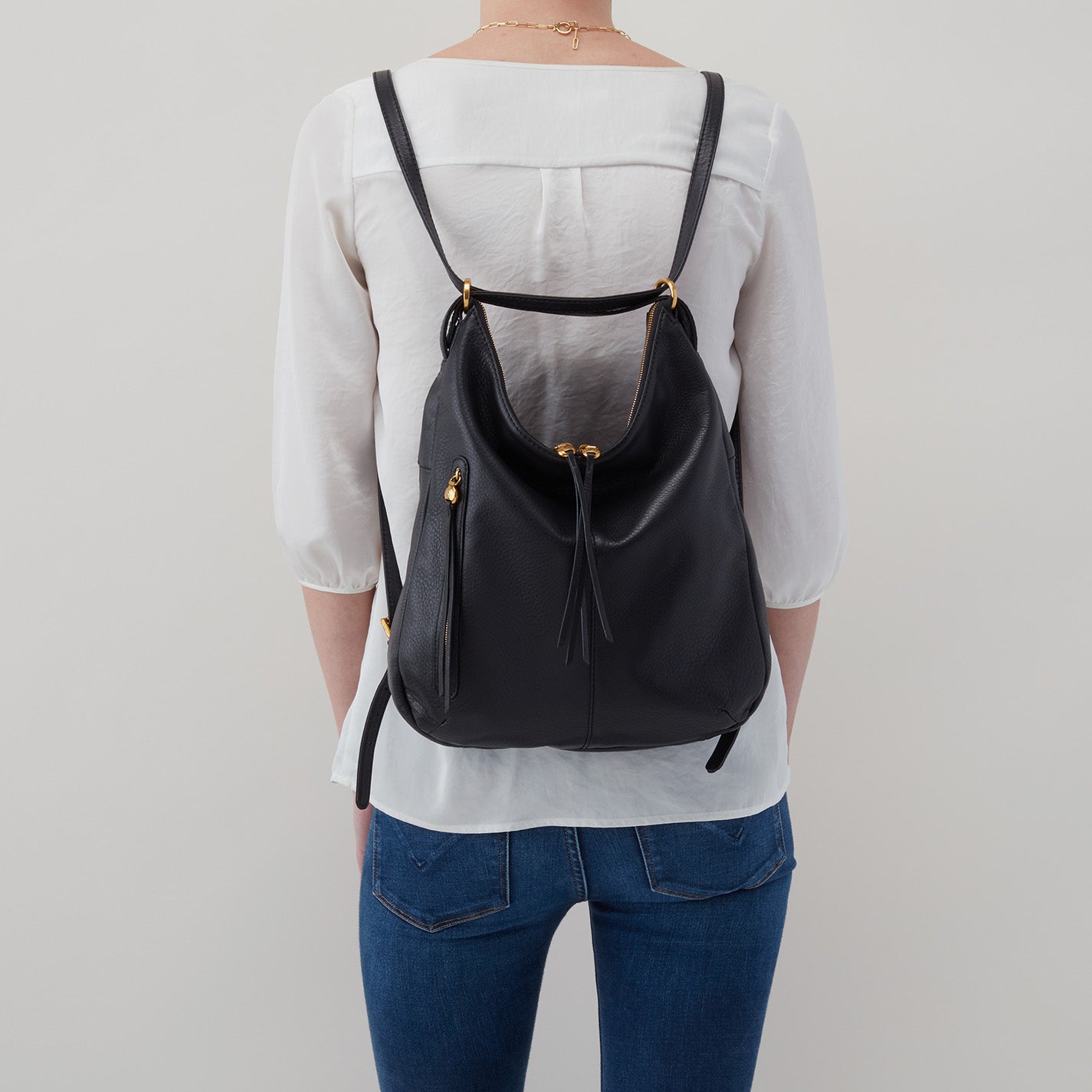Merrin Convertible Backpack in Pebbled Leather - Taupe Crossbody Bag for Women | Stylish & Functional Travel, Work & Everyday Use