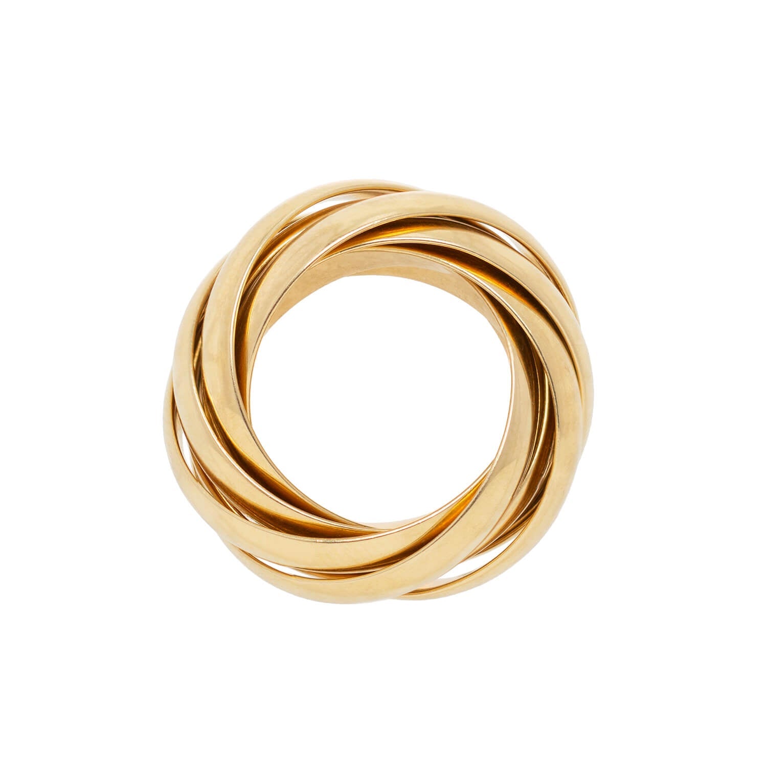 PALOMA PICASSO for TIFFANY & CO. 18kt Gold Melody Collection Nine Band Roller Ring - Elegant Jewelry for Women, Perfect for Weddings, Anniversaries & Special Occasions