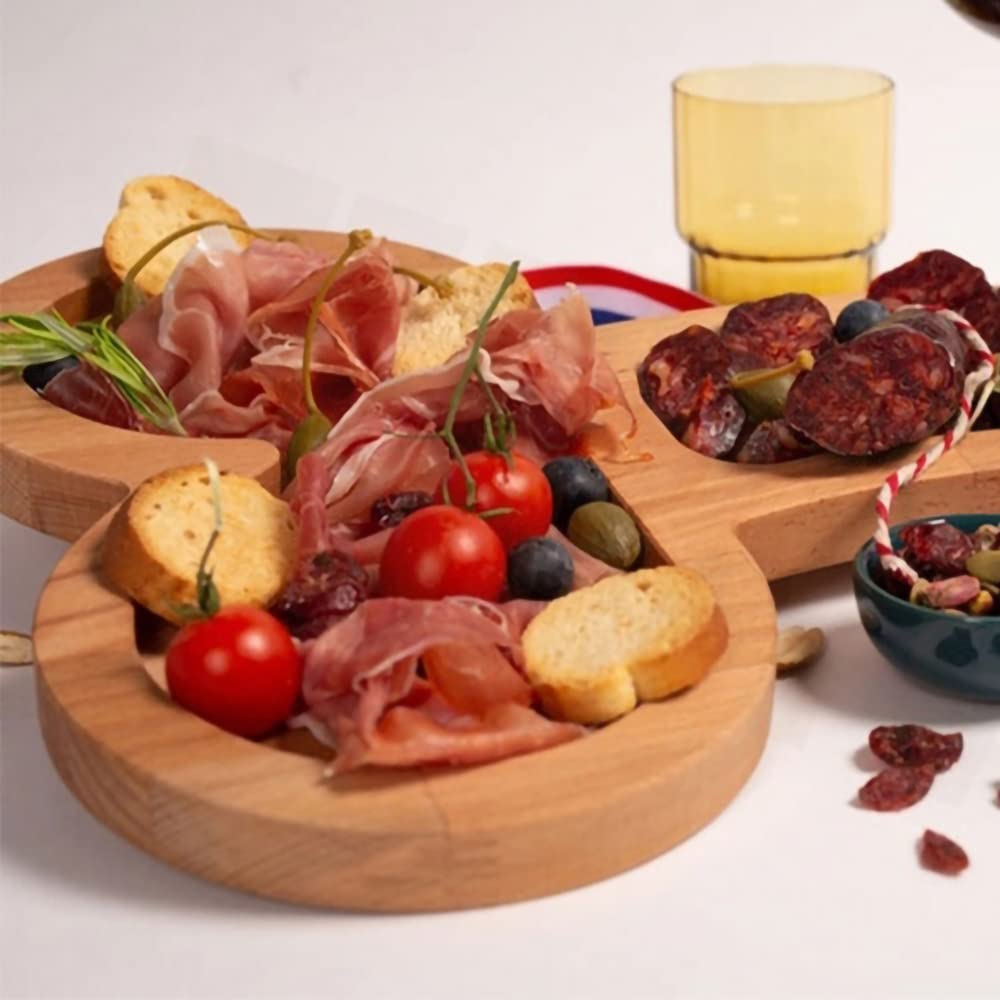 Wooden Charcuterie Board with Storage Trays - Perfect for Cheese, Snacks, Sausages & Cakes - Elegant Housewarming, Wedding & Party Gift for Couples, Men & Women - Great for Entertaining, Dinner Parties & Bachelor Celebrations