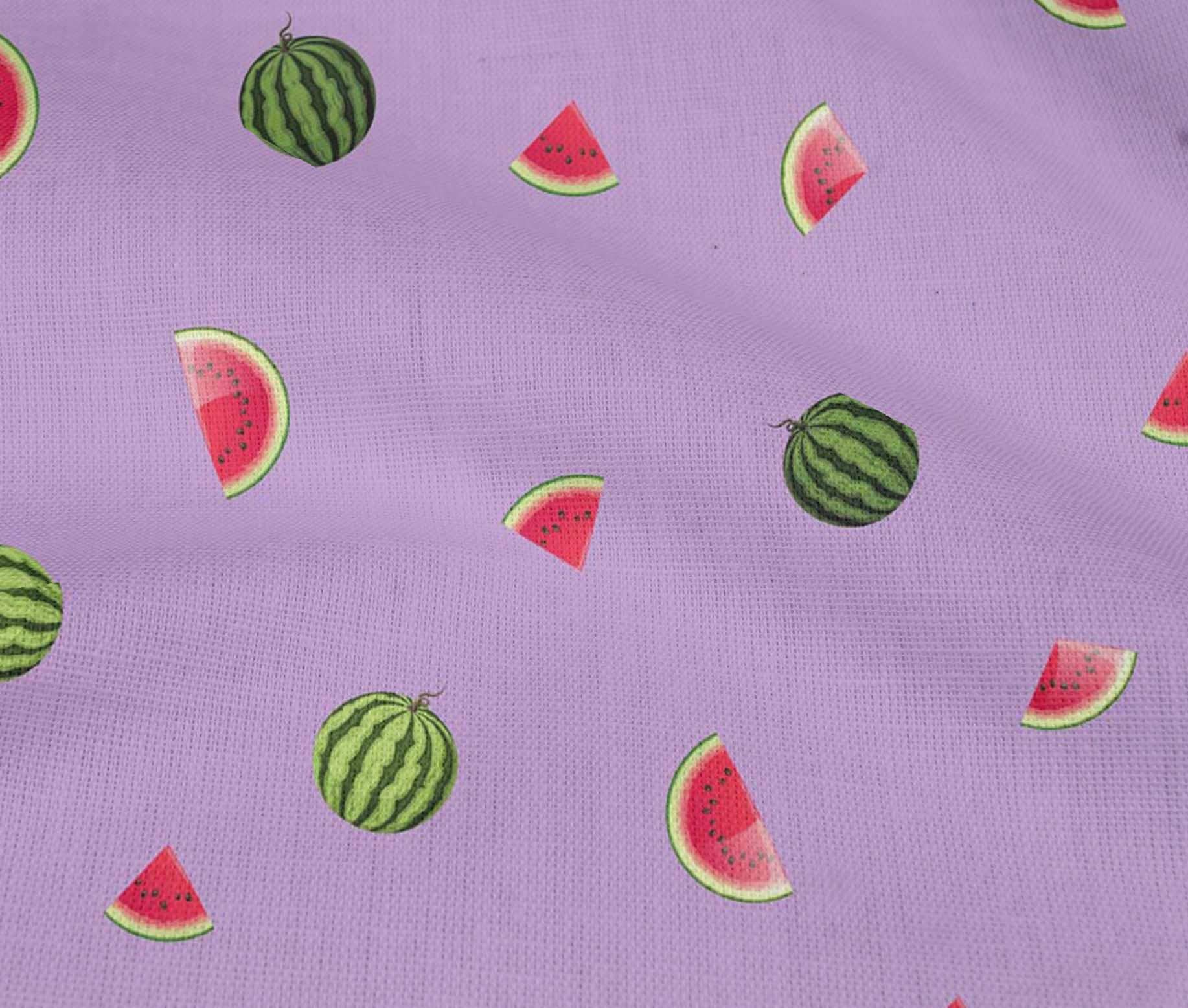 oneOone Cotton Flex Fabric - Watermelon Fruit Printed Fabric - 1 Yard (40 Inch Wide) - Perfect for DIY Crafts, Quilting, and Summer Fashion Projects