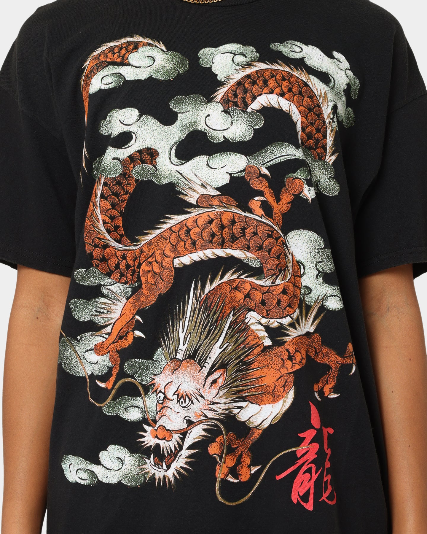 Vintage Ryu Dragon Graphic T-Shirt - Washed Black Retro Streetwear Tee for Men & Women - Perfect for Casual Wear, Gaming Events, and Anime Conventions