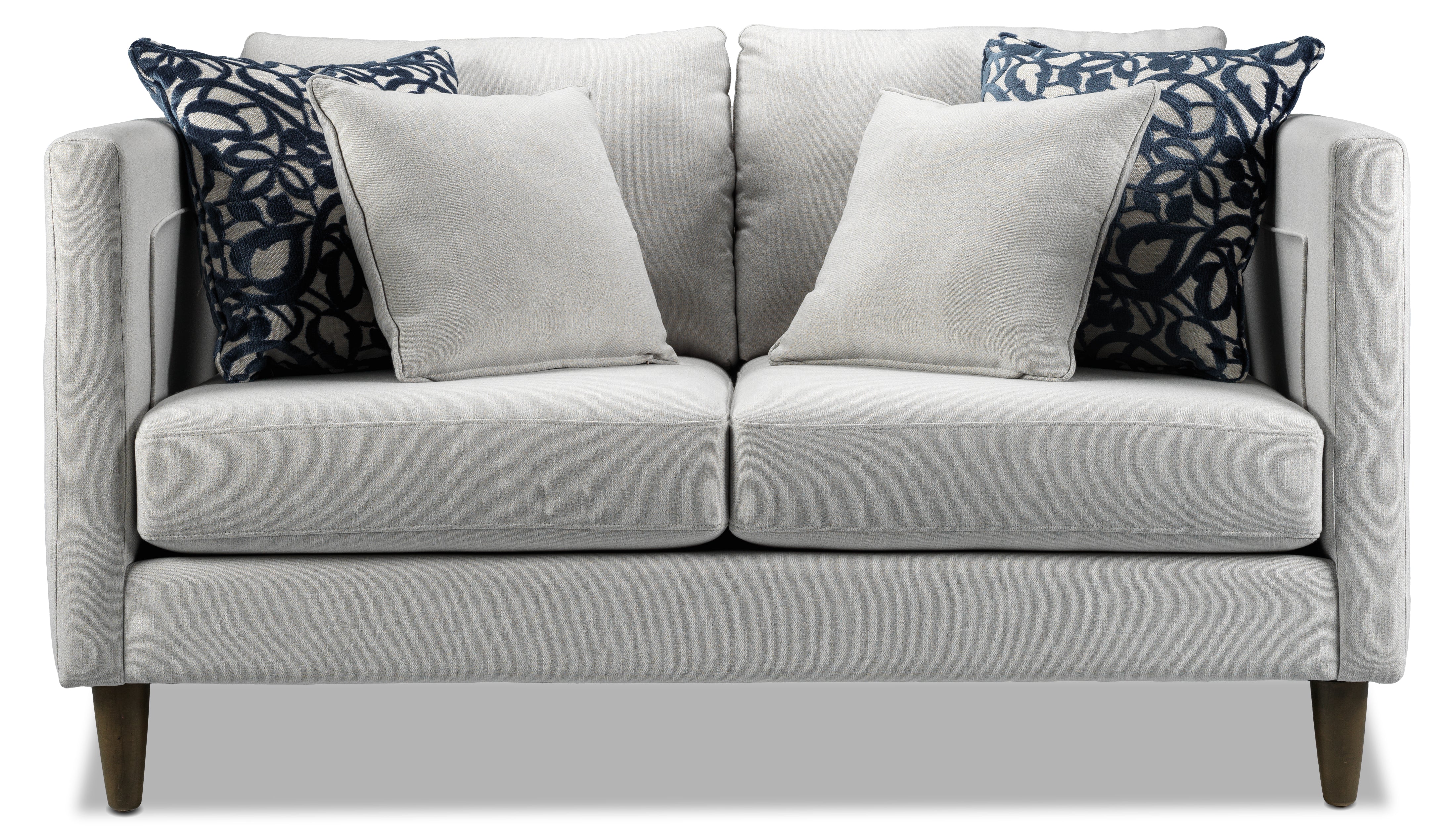 Amelia Loveseat Light Grey - Modern Small Sofa for Living Room, Apartment, or Office - Comfortable Two-Seater Couch with Soft Fabric