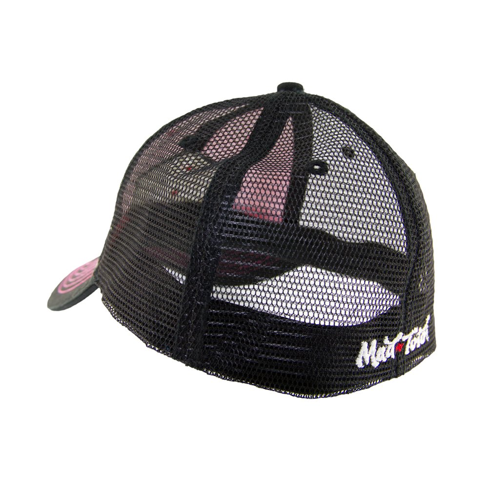 Trendy Pink & Black Trucker Hat for Men & Women - Adjustable Snapback Cap for Outdoor, Sports, and Casual Wear