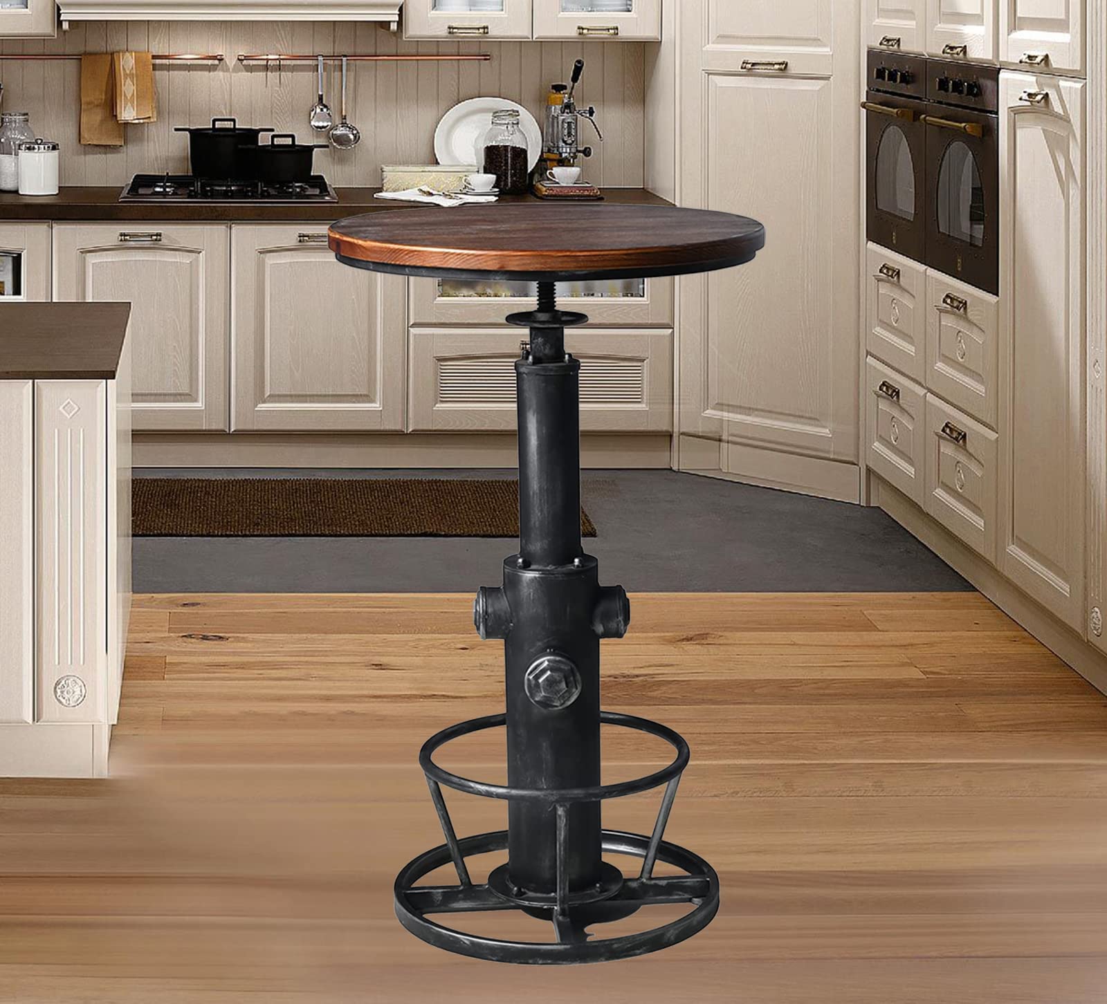 LOKKHAN Adjustable Height Industrial Bar Table 38.6