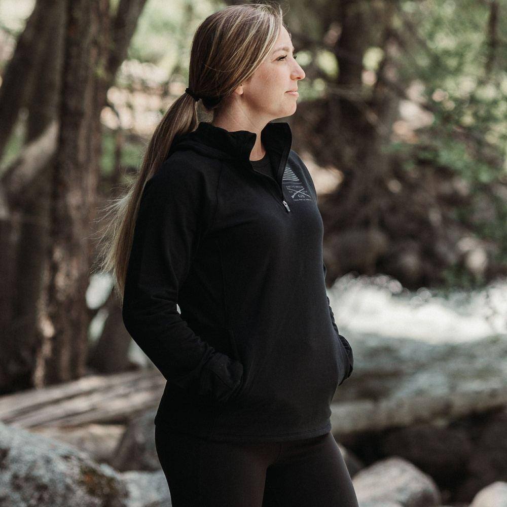 Women's Firewatch Hoodie - Black | Cozy Pullover Sweatshirt for Outdoor Camping & Hiking | Trendy Streetwear Fashion