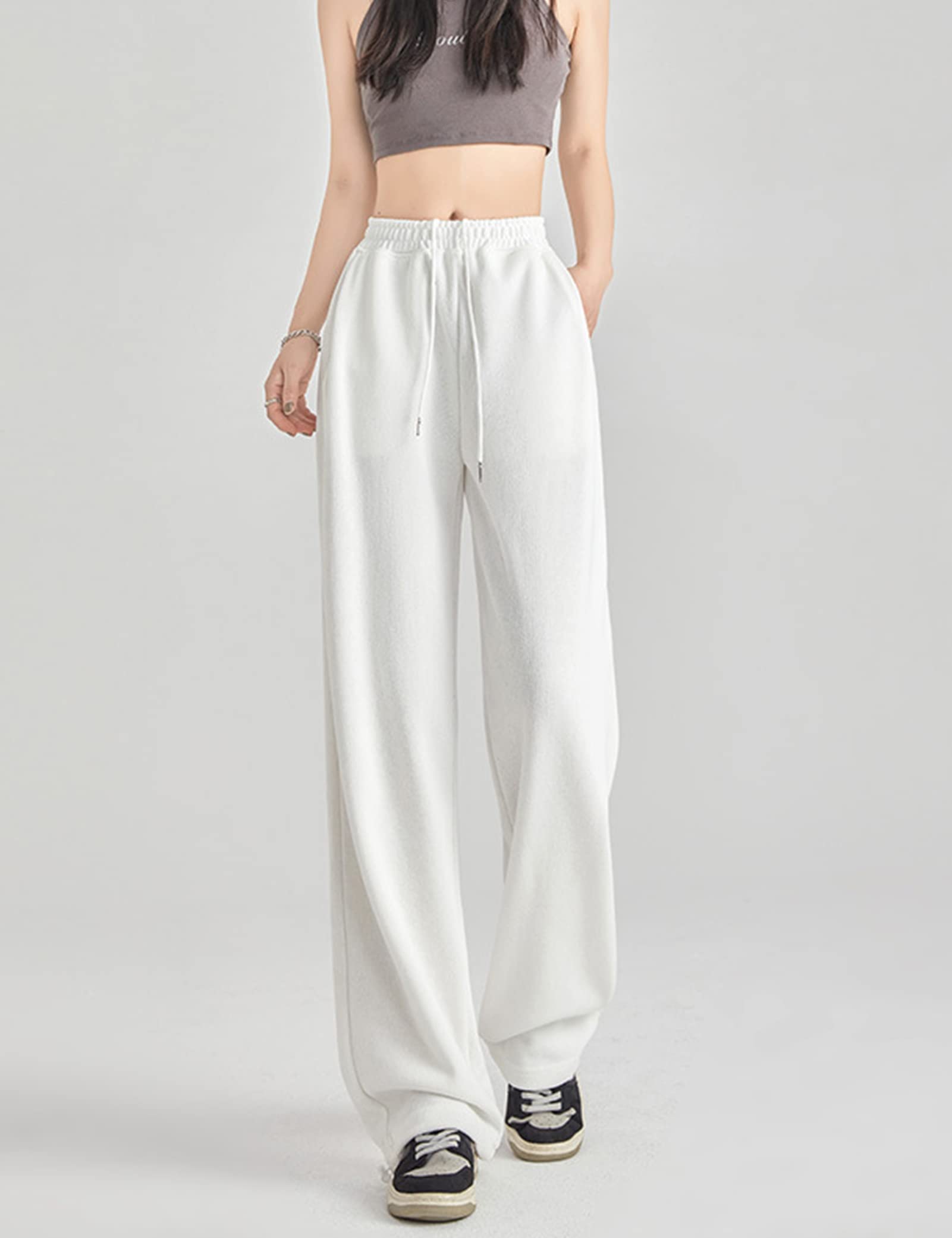 Girls' High Waisted Sweatpants - Comfy Joggers for School & Play