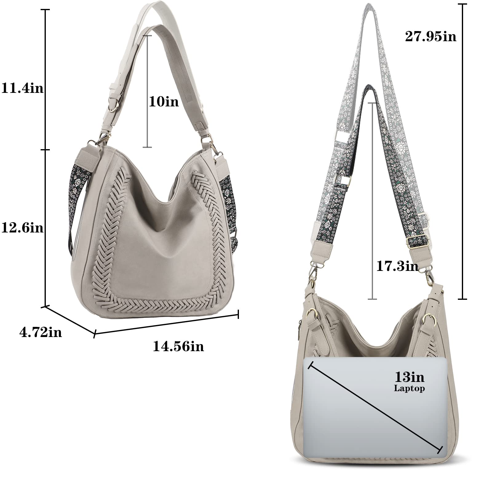 Stylish Vegan Leather Hobo Bags for Women - Large Crossbody Shoulder Purse & Handbag | Perfect for Work, Travel & Everyday Use
