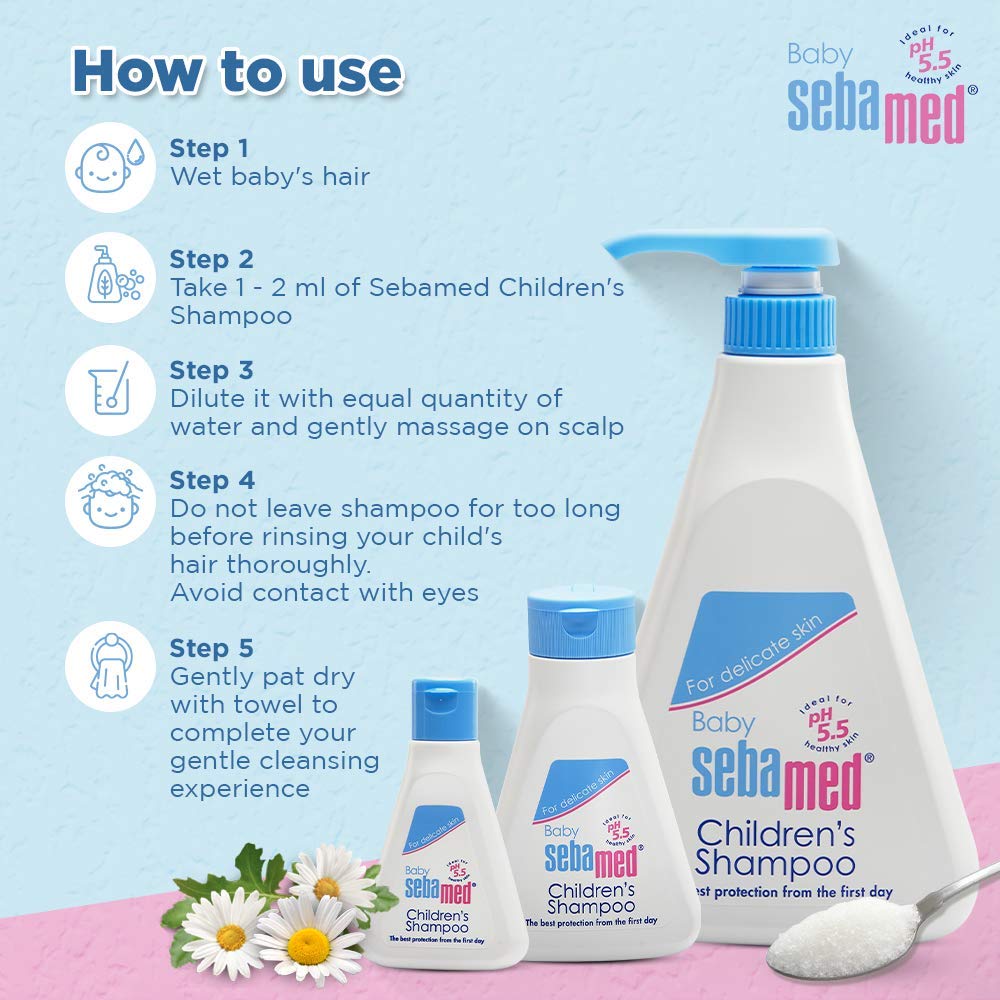 Sebamed Gentle Baby Shampoo & Wash Set - 50ml Each - pH 5.5 Balanced for Sensitive Skin - Tear-Free Formula for Newborns & Kids - Perfect for Bath Time & Daily Baby Care Routine