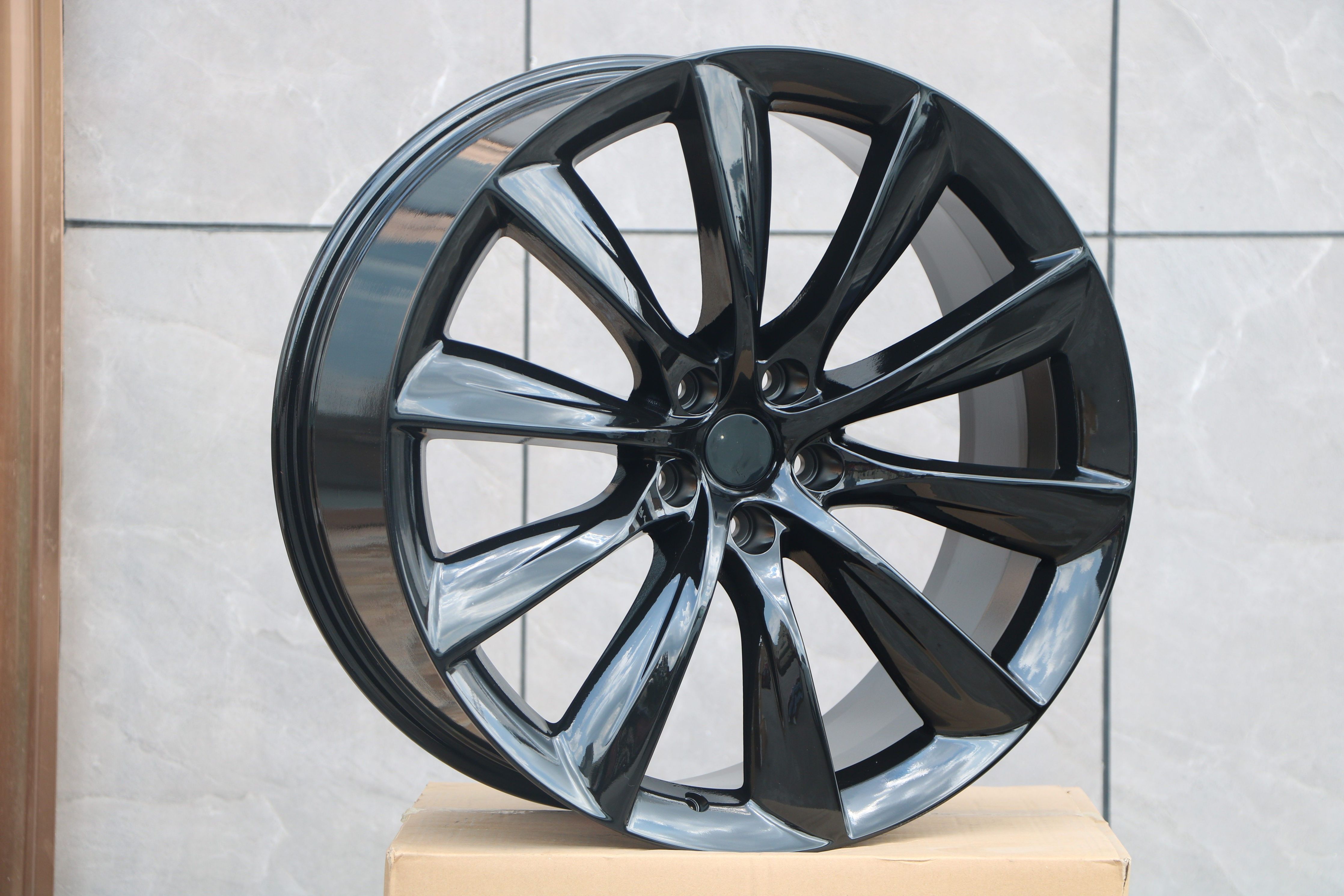 22-Inch Alloy Wheels for Tesla Model S & Model X - Premium Replacement Rims for Enhanced Performance & Style - Perfect for Road Trips & Luxury Driving
