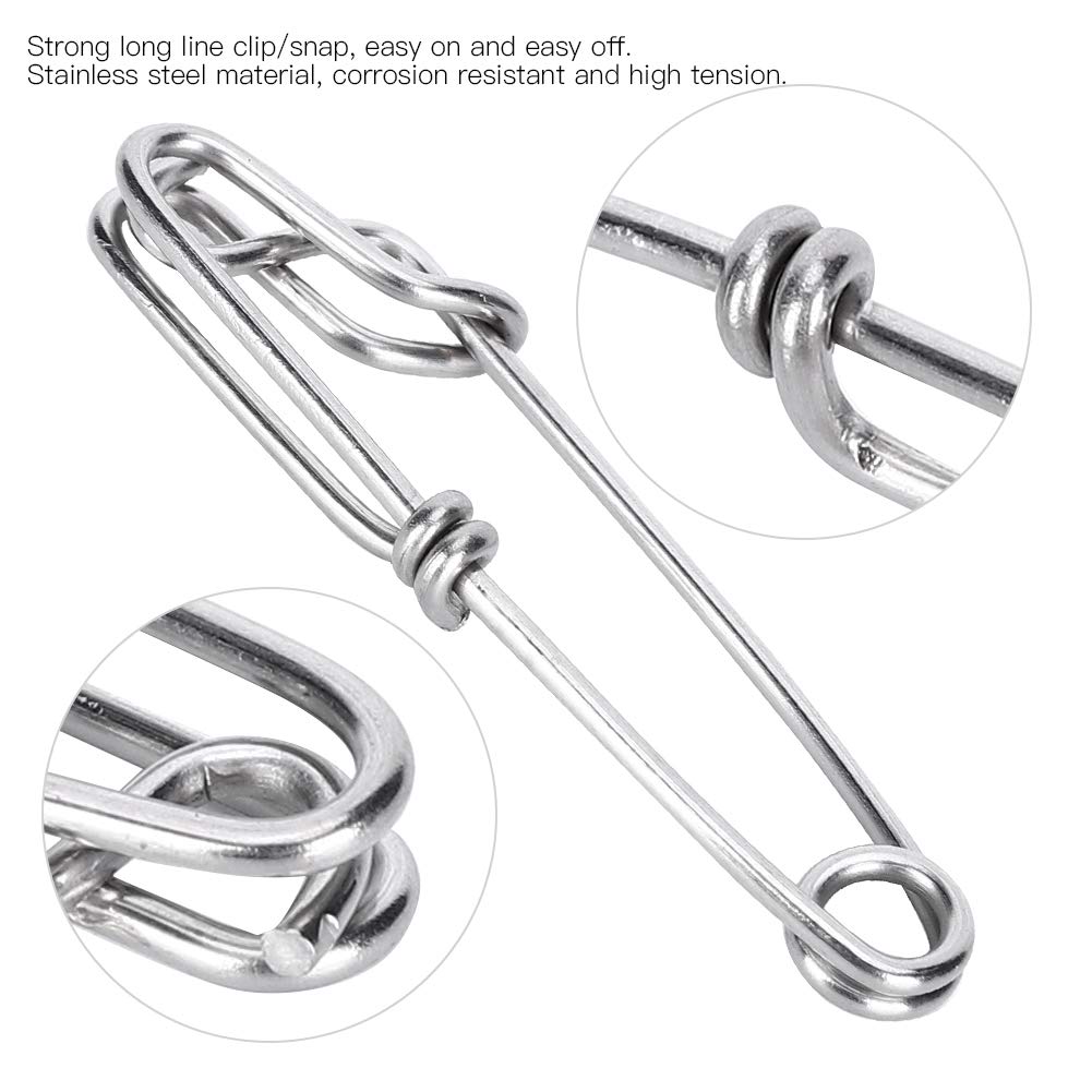 Premium Fishing Longline Snap Clips - Easy On/Off Tuna Clips for Crabbing, Shrimping & Longline Fishing | Durable Fishing Tackle with Floats | Ideal for Saltwater Tuna Fishing & Offshore Angling