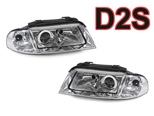 DEPO D2S Xenon Headlights for Audi A4 S4 B5 1999-2002 - HID Upgrade for Night Driving