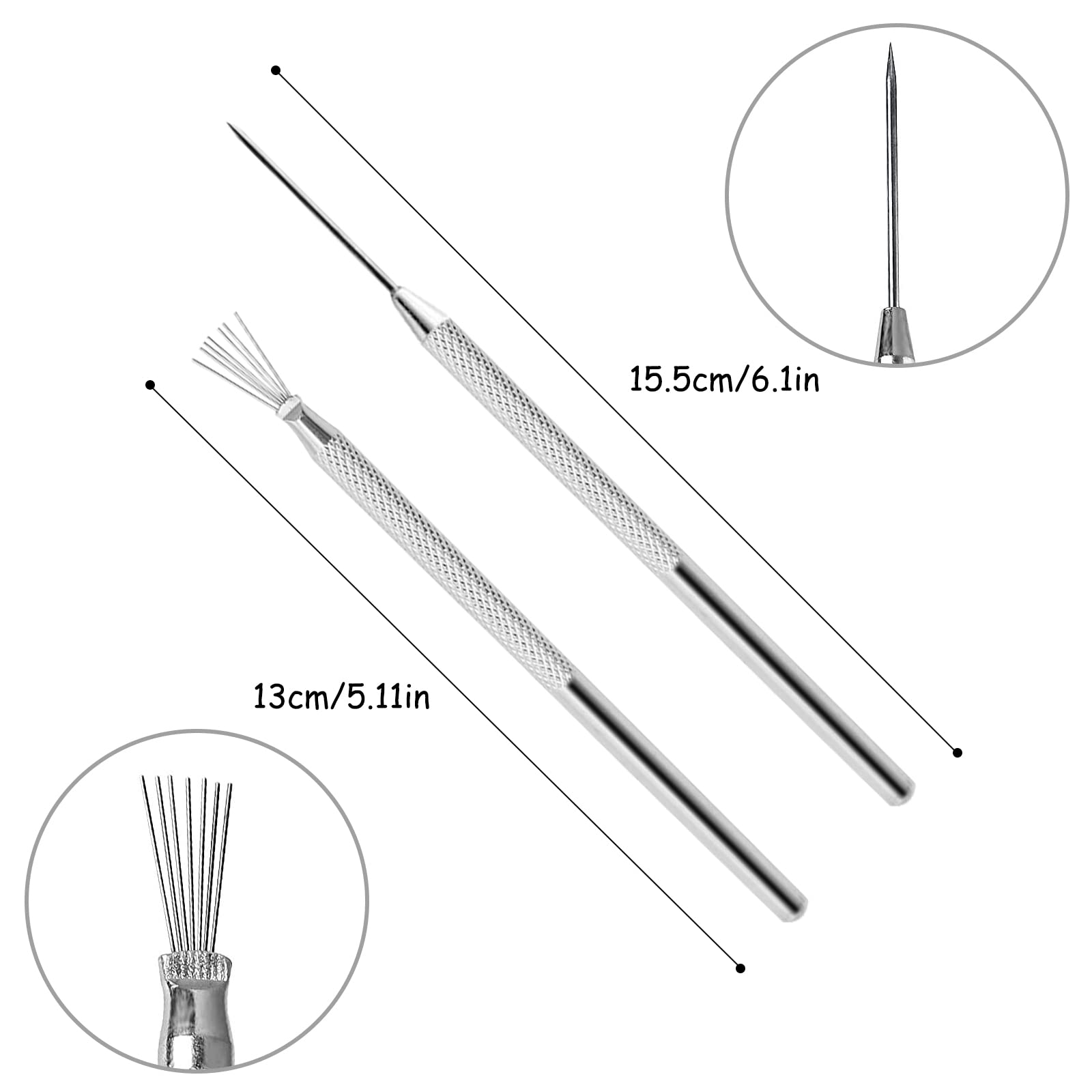 8 Pcs Pottery Clay Tools Set - LyfLux Wooden Circular Hole Cutters, Sculpting Needles, Scrapers & Feather Wire Texture Tools for Ceramics, Sculpture & DIY Art Projects - Perfect for Pottery Making, Clay Modeling & Handcrafting
