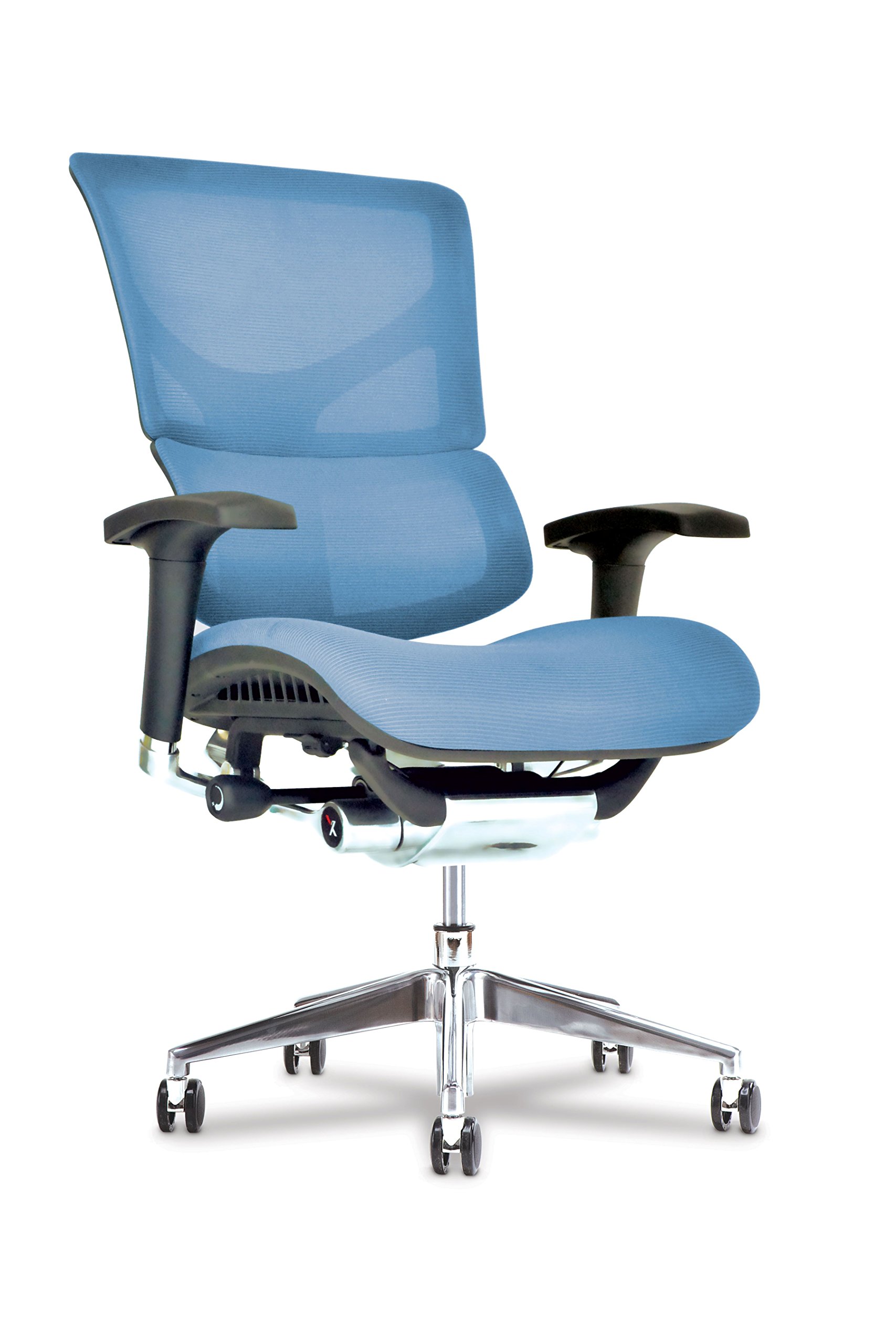 Ergonomic X Chair X3 Blue A.T.R. Office Desk Chair with Lumbar Support - Breathable Mesh, Adjustable Arms for Home Office, Gaming & Drafting - Perfect for Long Work Hours & Computer Use