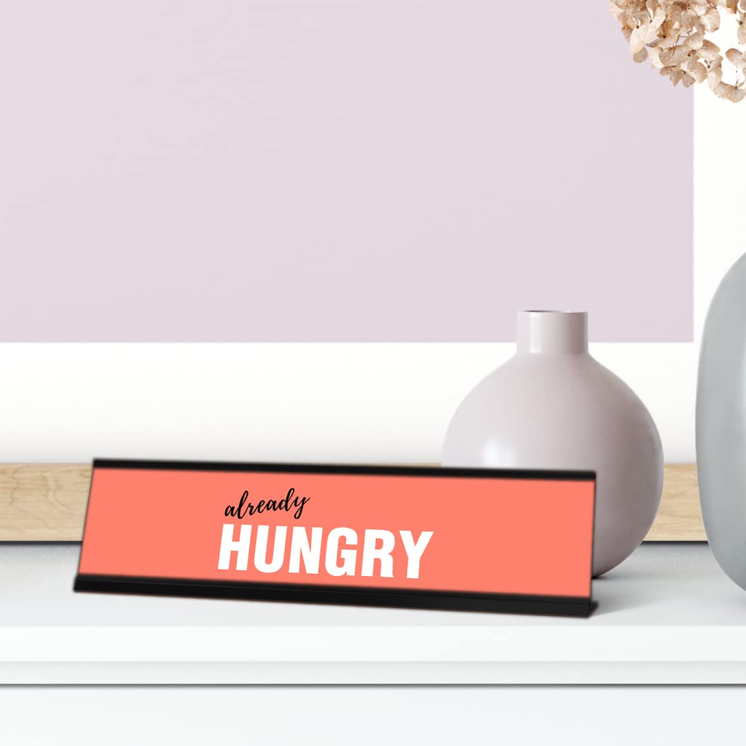Red and Black Frame Desk Sign (2x8 Inch) - Motivational Office Decor for Productivity & Focus - Perfect for Workstations, Home Offices, and Study Spaces