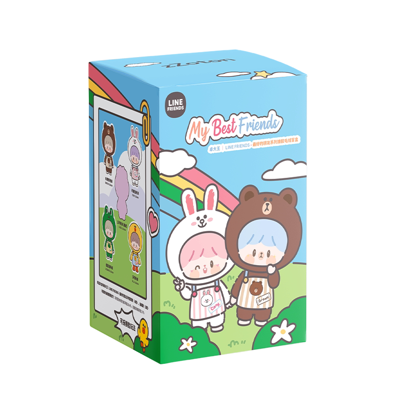 Finding Unicorn x LINEFRIENDS My Best Friends Series Plush Blind Box - Cute Collectible Stuffed Animals for Kids, Gifts & Surprise Party Favors