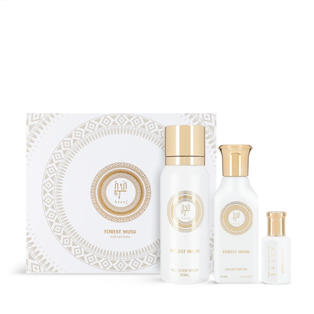 Premium Forest Musk Perfume Oil Set - 3 Pack for Women & Men | Long-Lasting Fragrance for Date Night, Office & Special Occasions