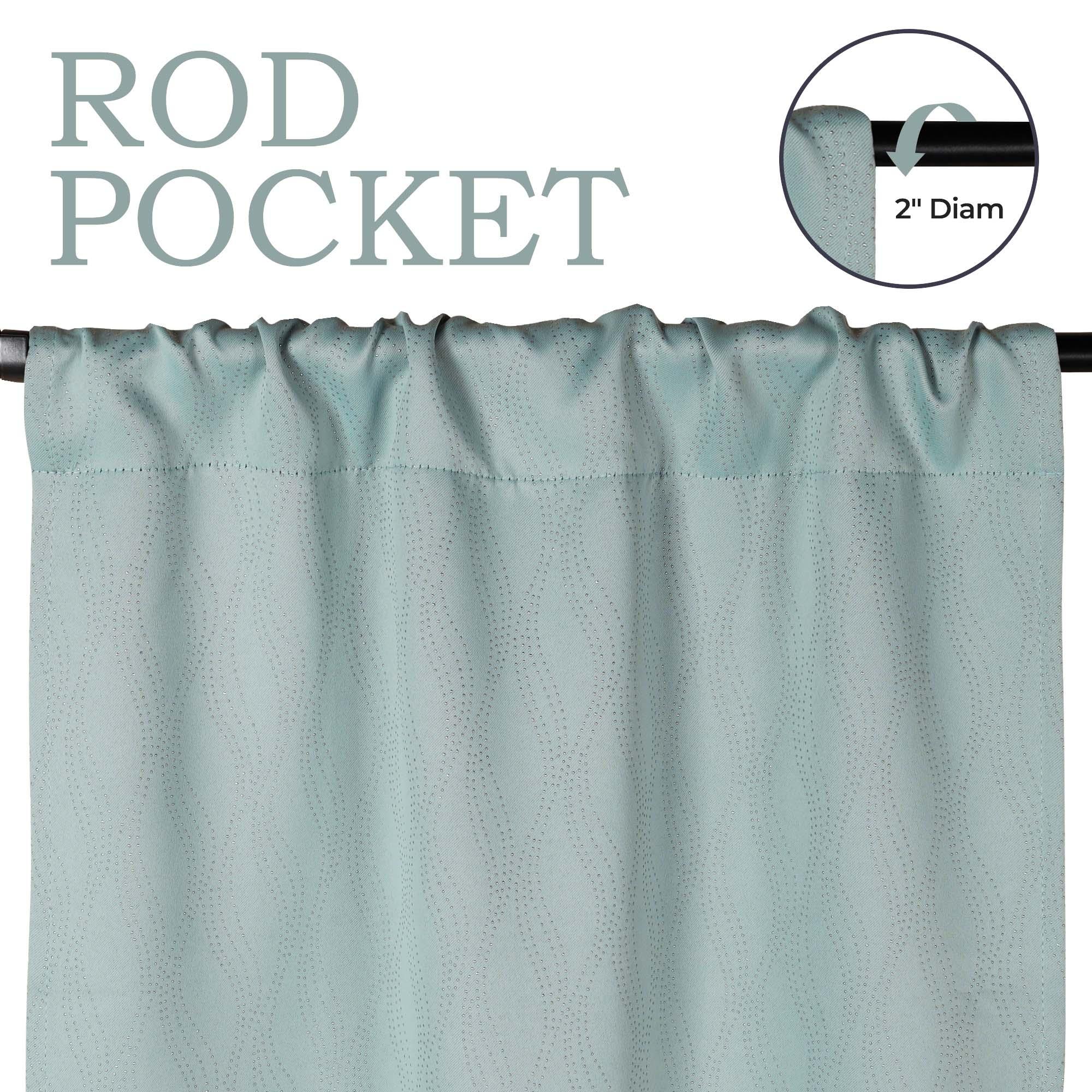 Zuri Textured Washable Blackout Curtains for Bedroom - Thermal Insulated Room Darkening Window Drapes (Set of 2 Panels) - Perfect for Nursery, Home Theater & Light Sleepers