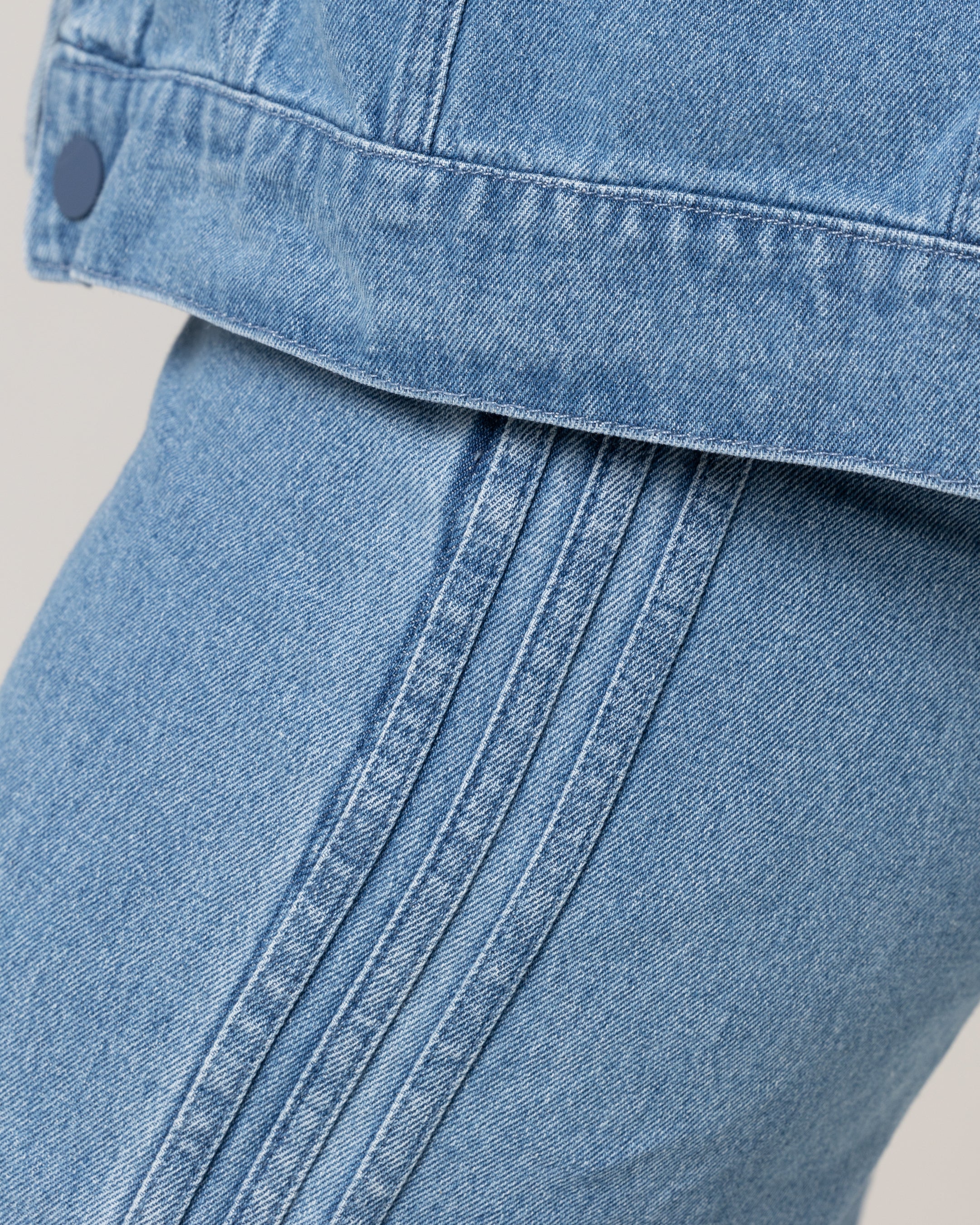 Adidas X KSENIASCHNAIDER Women's Light Denim 3-Stripe Jeans - Stylish Casual Pants for Everyday Wear & Street Fashion