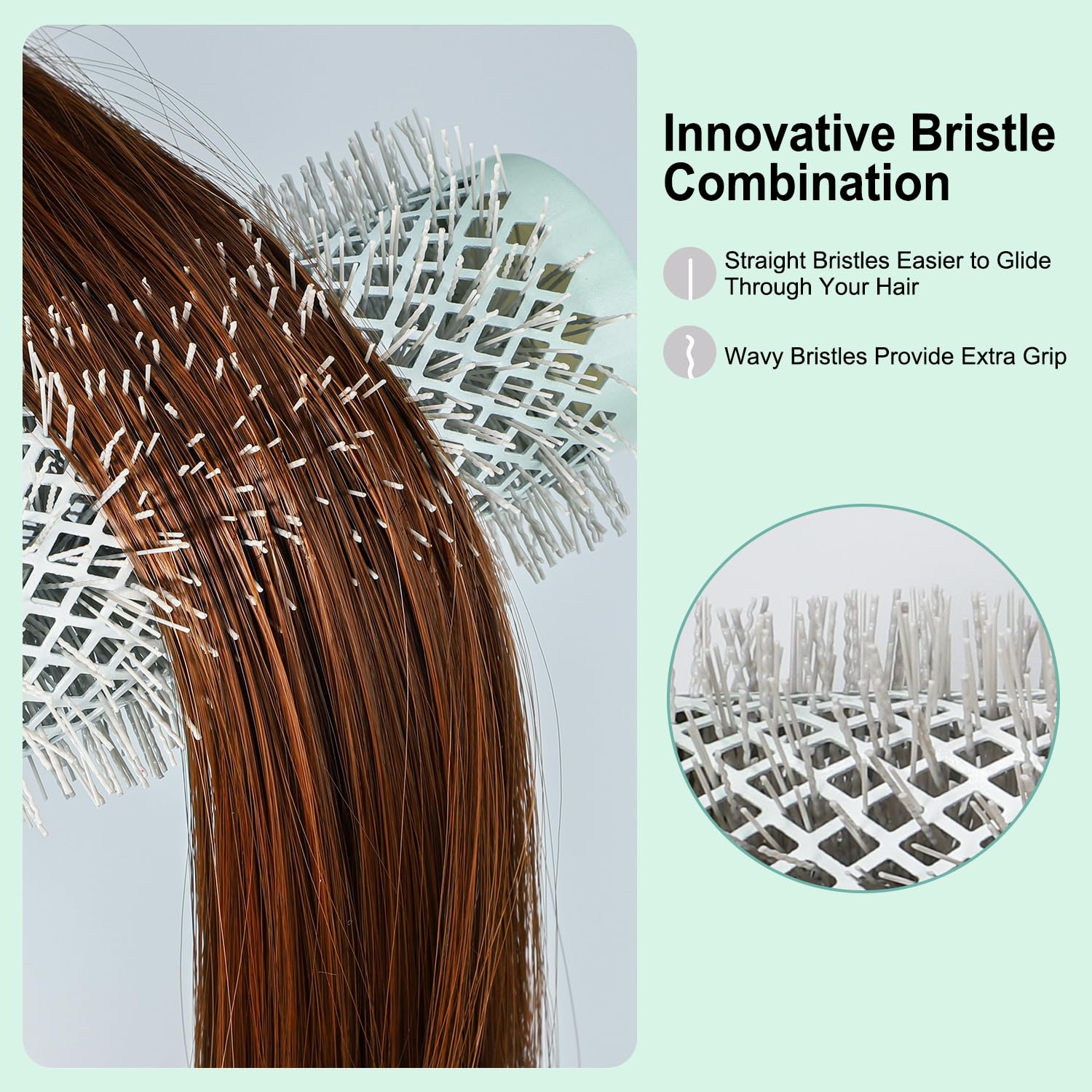 Professional Ceramic Ionic Round Hair Brush for Blow Drying & Styling - 1.69 Inch Volumizing Blowout Brush with Innovative Bristle Design for Bangs, Smoothing & Salon-Quality Results - Perfect for Home Use & Professional Styling