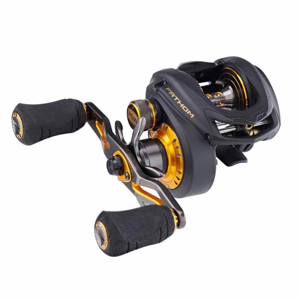 Penn Fathom Low Profile Fishing Reel - Saltwater & Freshwater Baitcasting Reel for Bass, Walleye & Trout Fishing | Perfect for Offshore & Inshore Angling