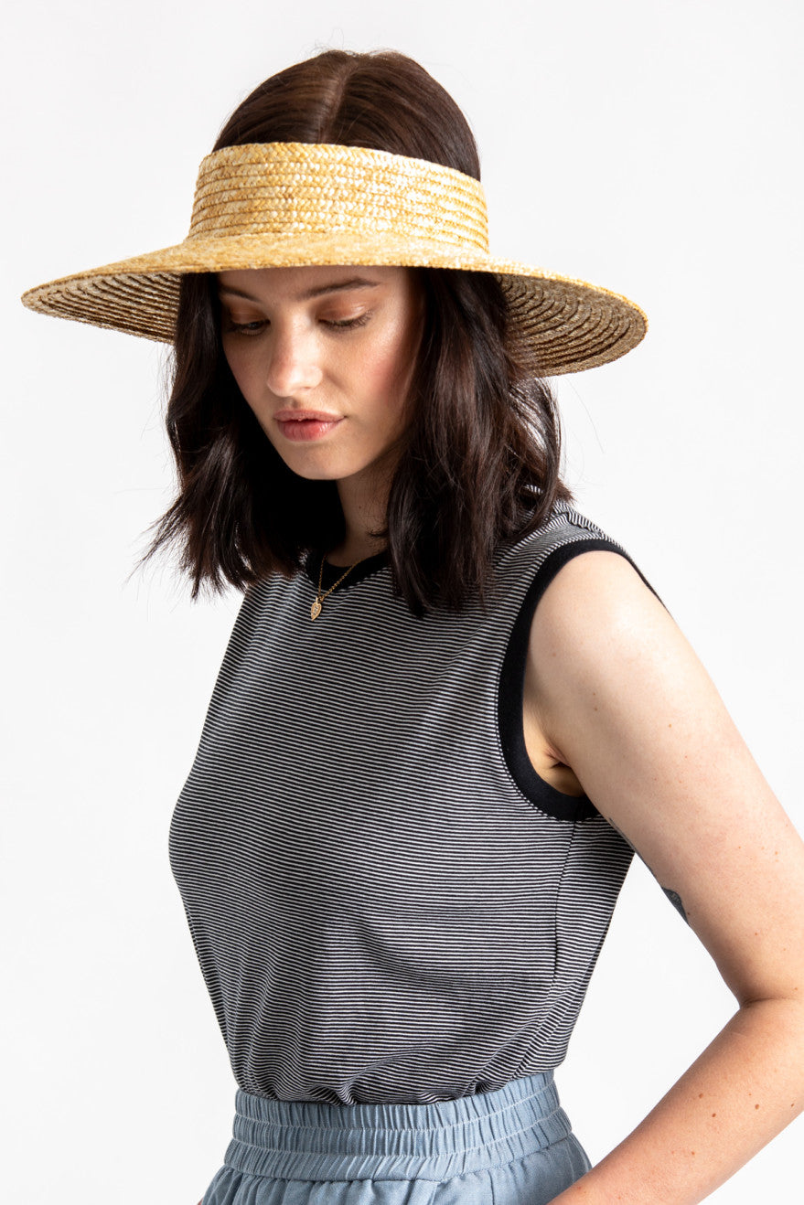 Joanna Visor Tan - Stylish Sun Visor for Women, Perfect for Driving, Golf, and Outdoor Activities