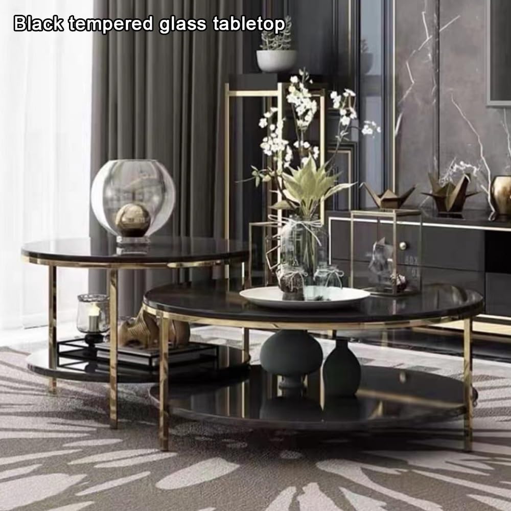 Tempered Glass Round Dining Table Top - 18in 24in 28in 36in 40in (45cm/18in) - Heat Resistant Black Glass Table Top for Indoor & Outdoor Use - Perfect for Patio, Restaurant, and Home Decor