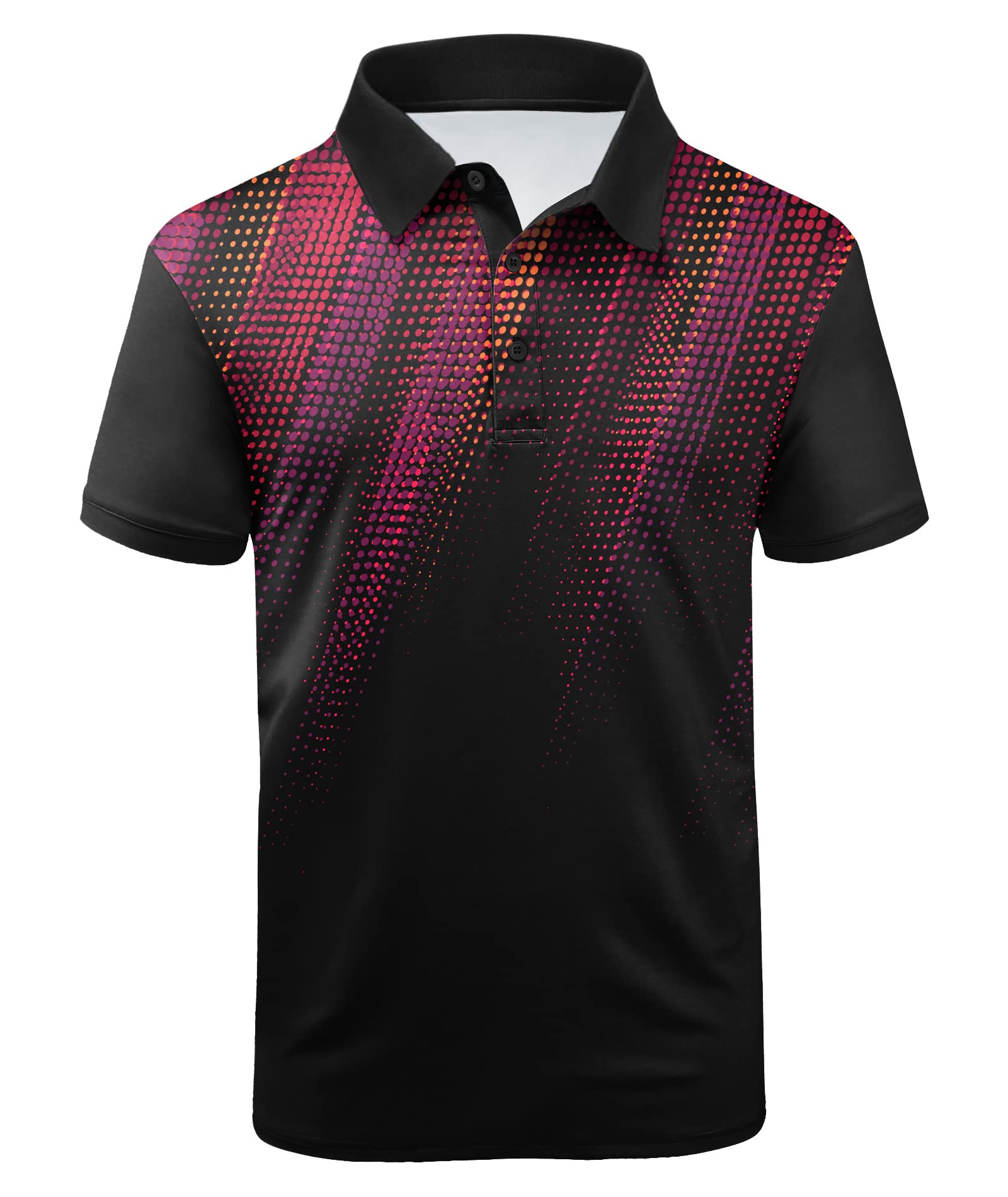 JACKETOWN Men's Lightweight Short Sleeve Golf Polo Shirts - Breathable Moisture-Wicking Casual T-Shirts for Golf, Office & Outdoor Activities