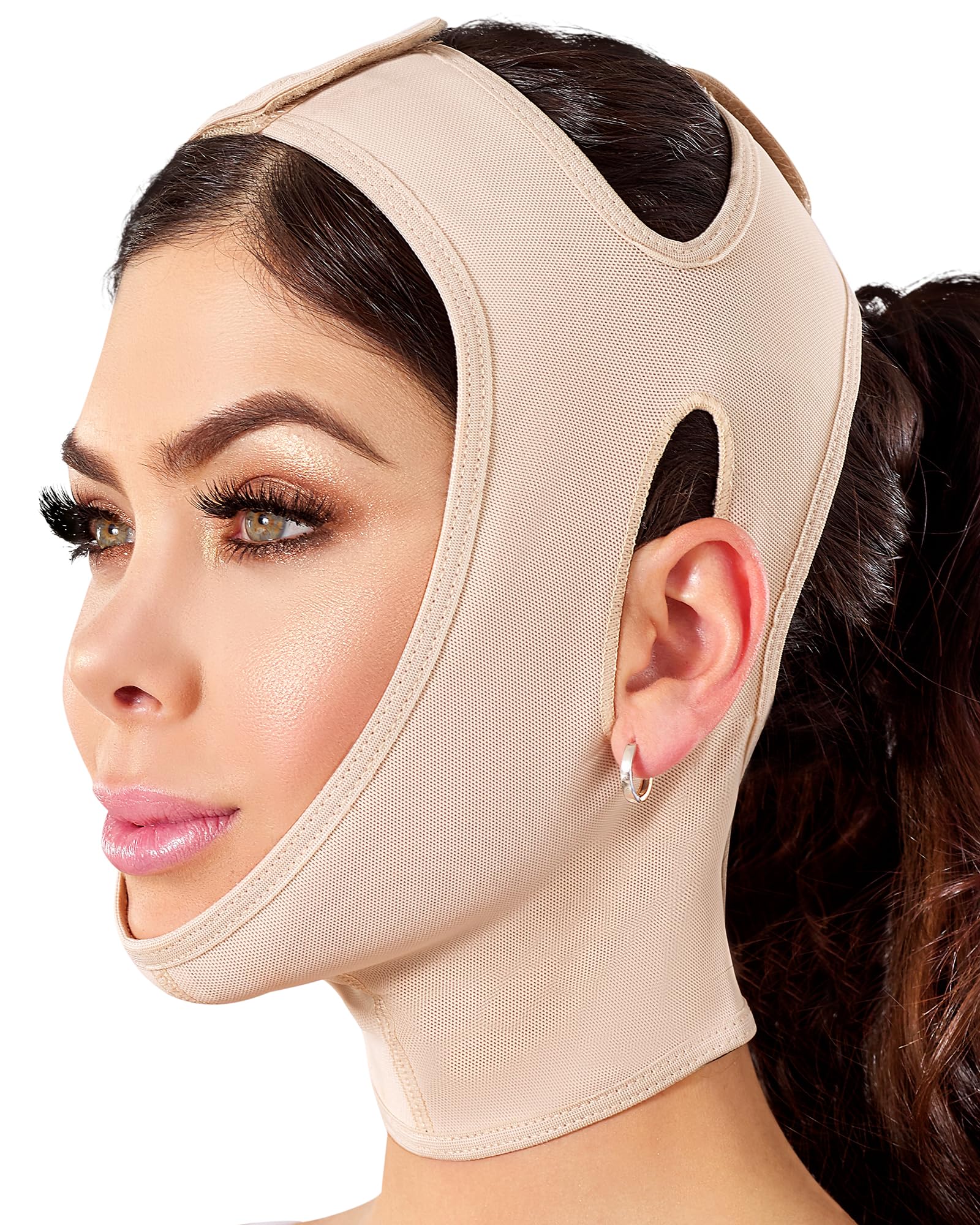 Post-Surgery Chin Lipo Compression Faja #1509 - Facial Slimming & Jawline Contouring Garment for Recovery & Double Chin Reduction - Perfect for Post-Op Care & Everyday Use