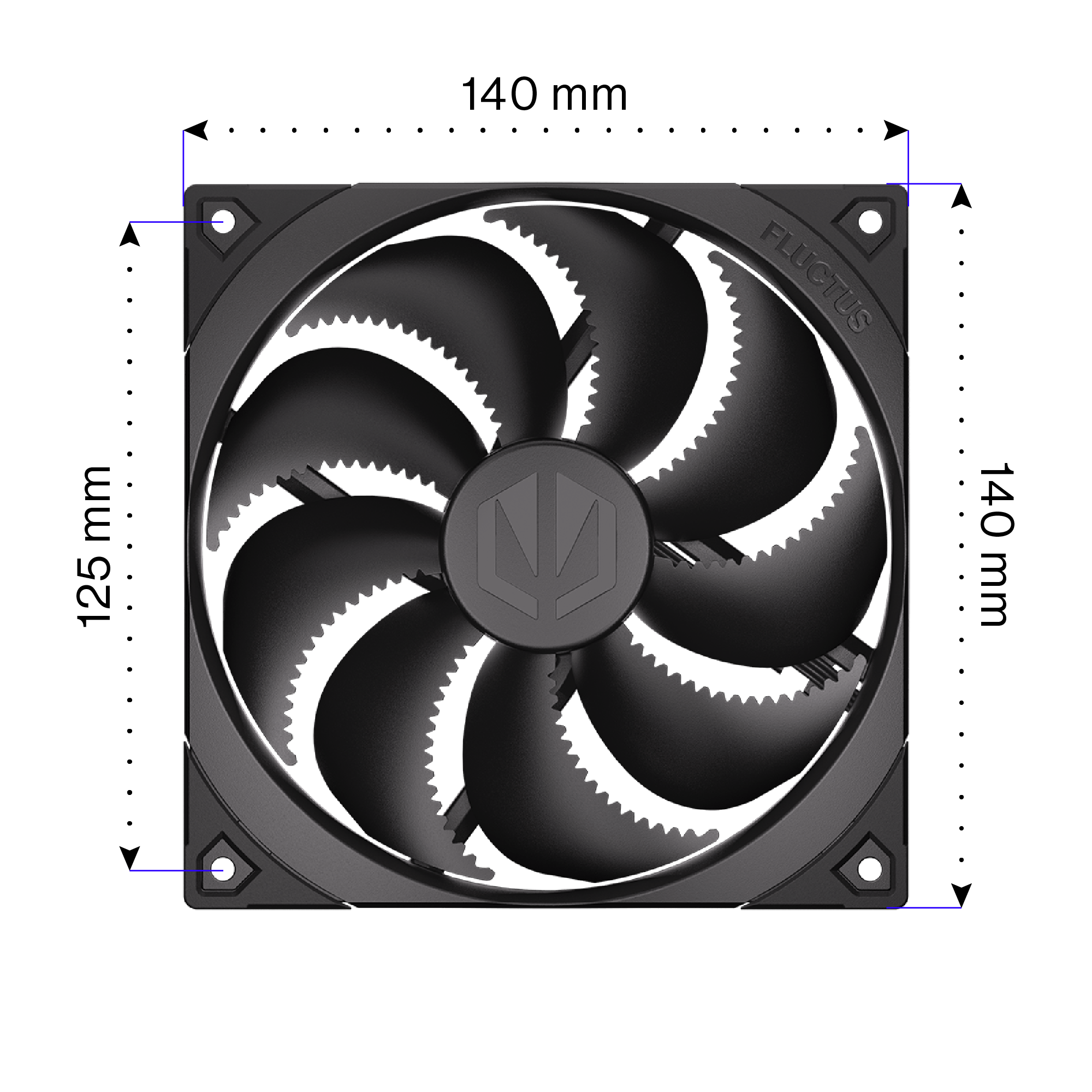 Endorfy Fluctus 140 PWM PC Cooling Fan (EY4A003) - High Airflow Quiet Case Fan for Gaming PC, Workstation & Desktop Computer Cooling